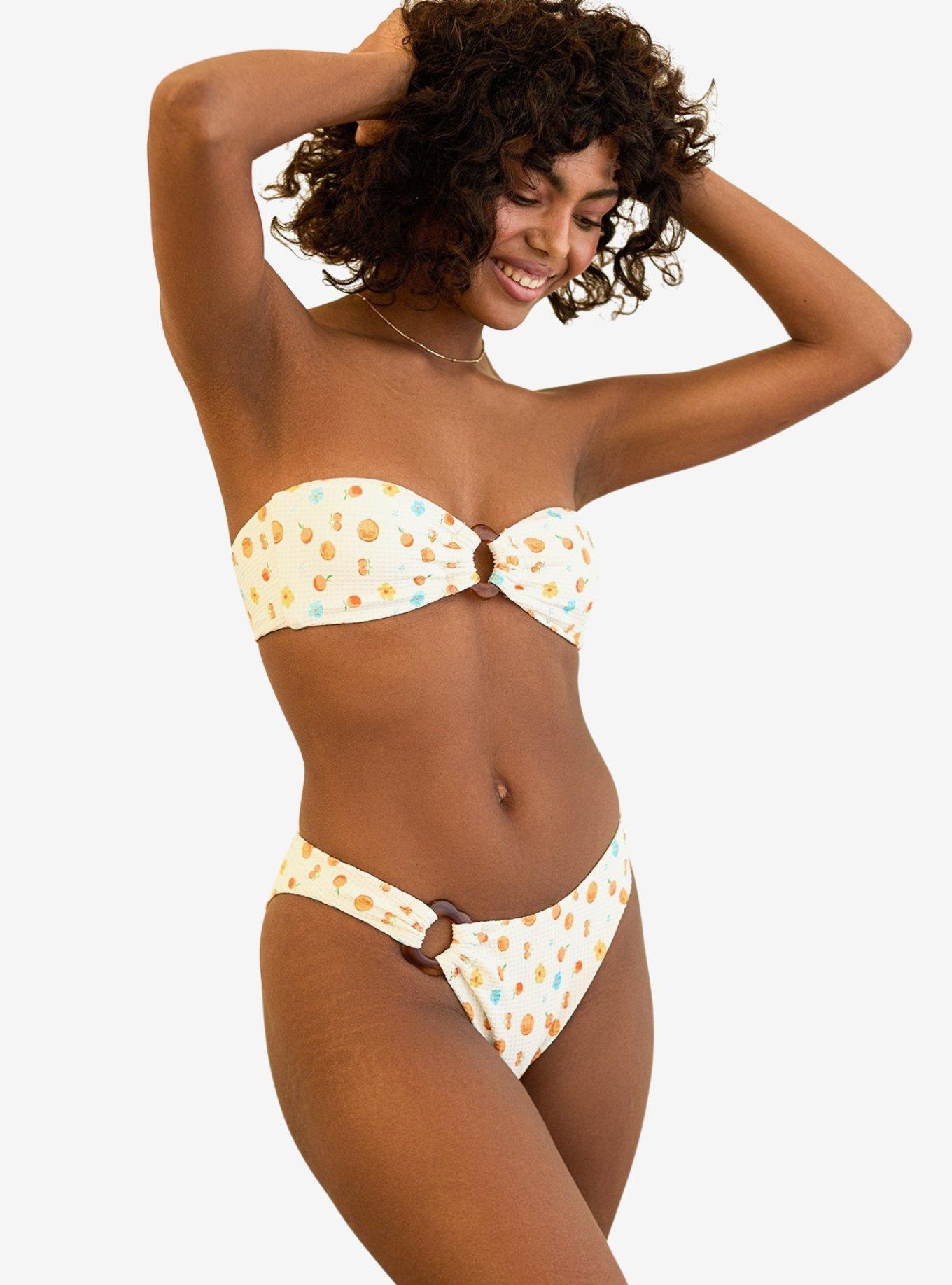 Dippin' Daisy's Lotus Bandeau Swim Top Clementine, BRIGHT WHITE, alternate