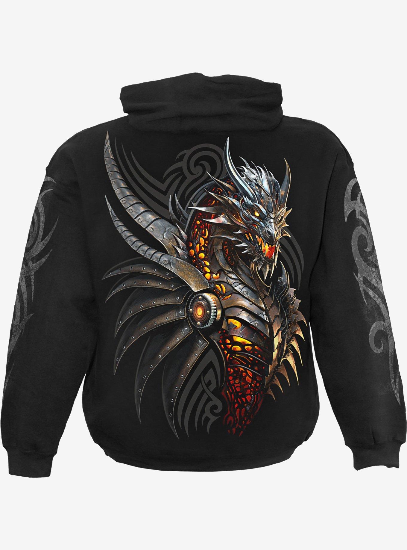 Spiral Razor Back Hoodie, BLACK, alternate