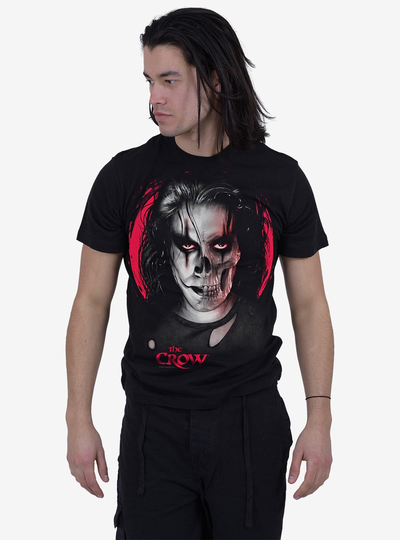 Spiral The Crow Skull Face Front Print T-Shirt, , hi-res