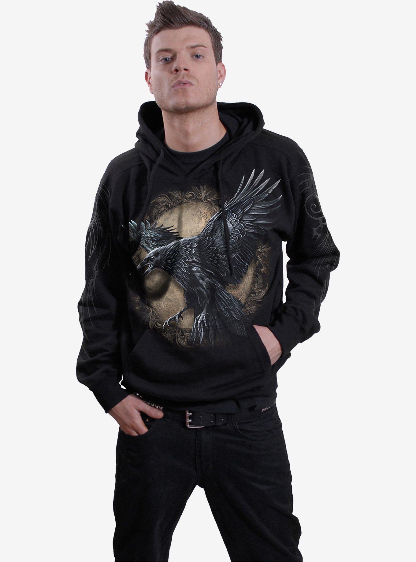 Spiral Raven Wise Hoodie, , hi-res