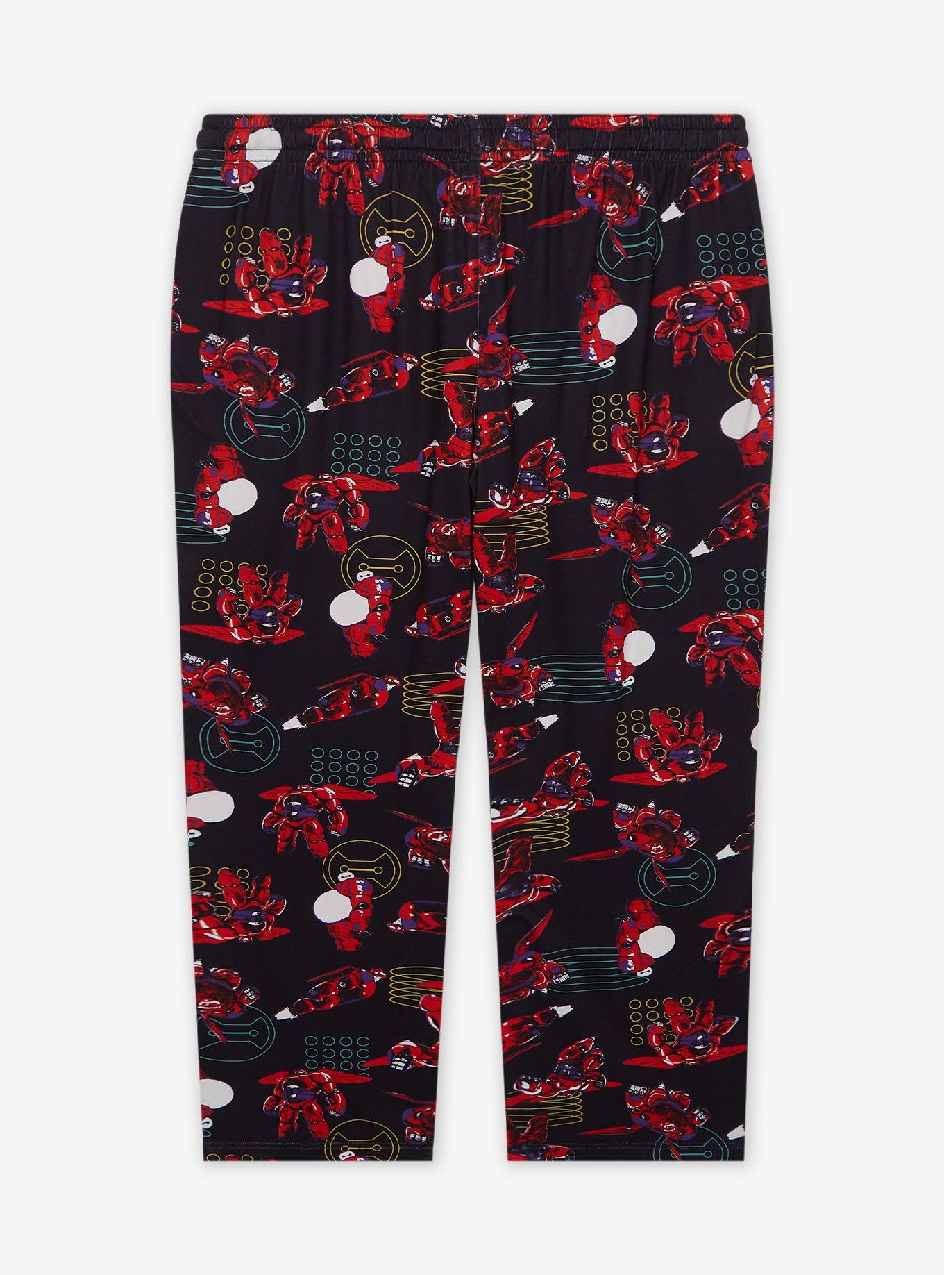 Disney Big Hero 6 Baymax in Suit Allover Print Women's Plus Size Sleep Pants - BoxLunch Exclusive, , hi-res