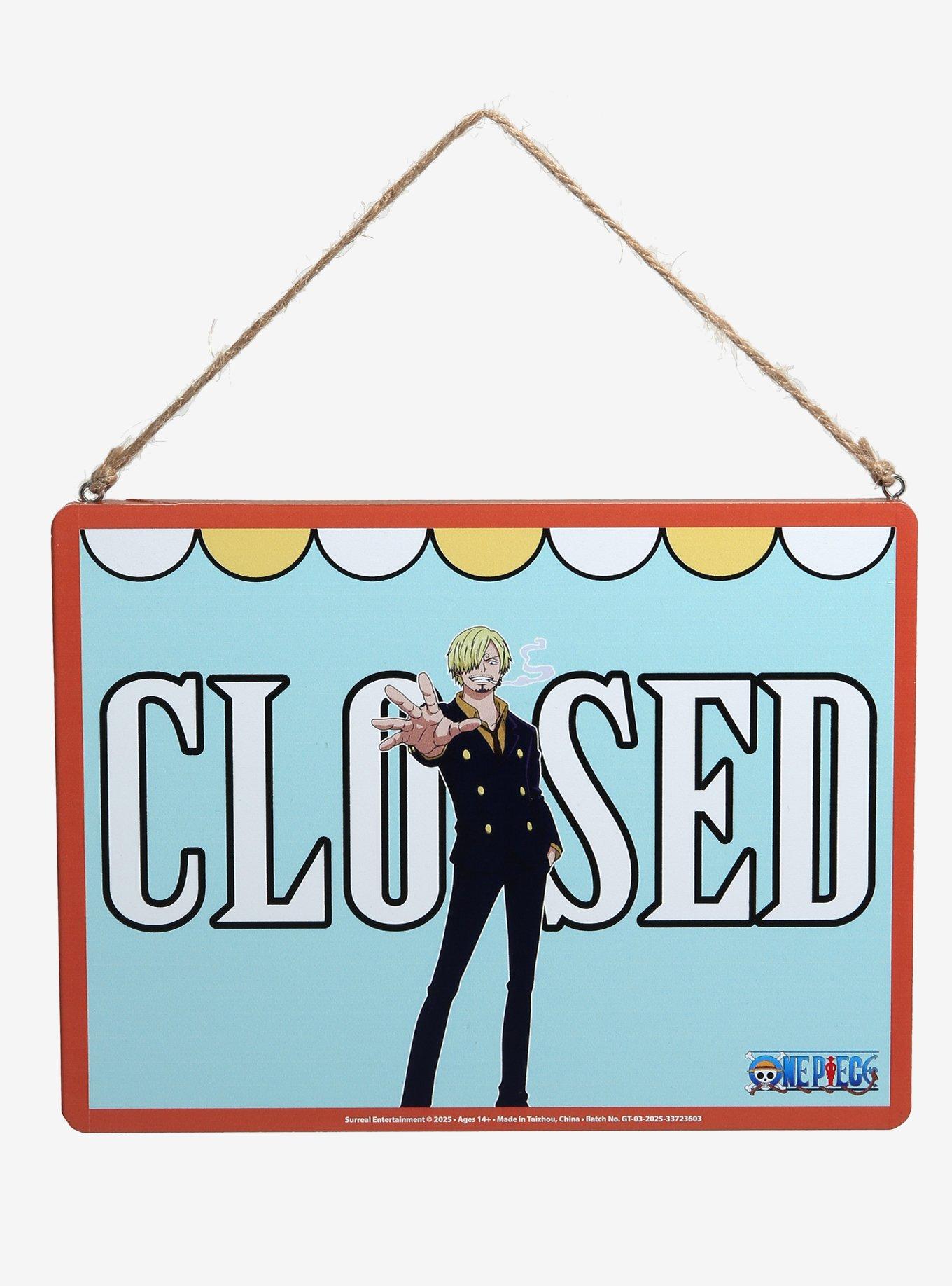 One Piece Sanji Open/Close Sign Wall Art Hot Topic Exclusive, , hi-res