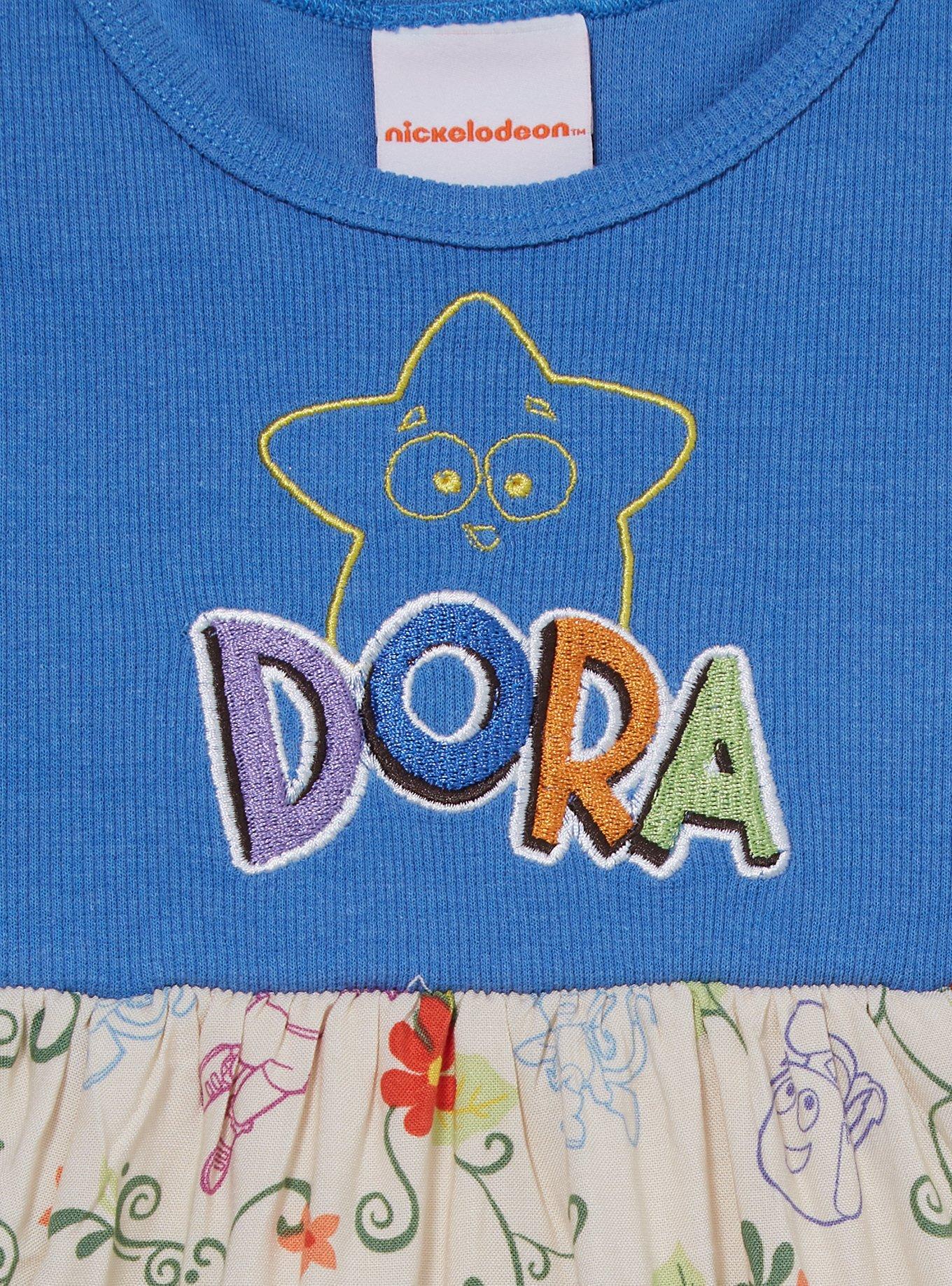 Dora the Explorer Floral Toddler Tank Dress — BoxLunch Exclusive, ORANGE, alternate