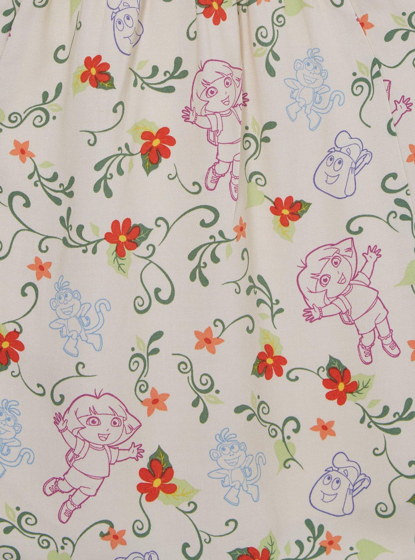 Dora the Explorer Floral Toddler Tank Dress — BoxLunch Exclusive, ORANGE, alternate