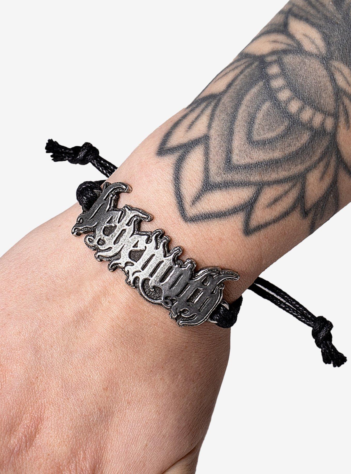Alchemy of England Behemoth: Logo Bracelet Waxed Cord Wriststrap, , hi-res