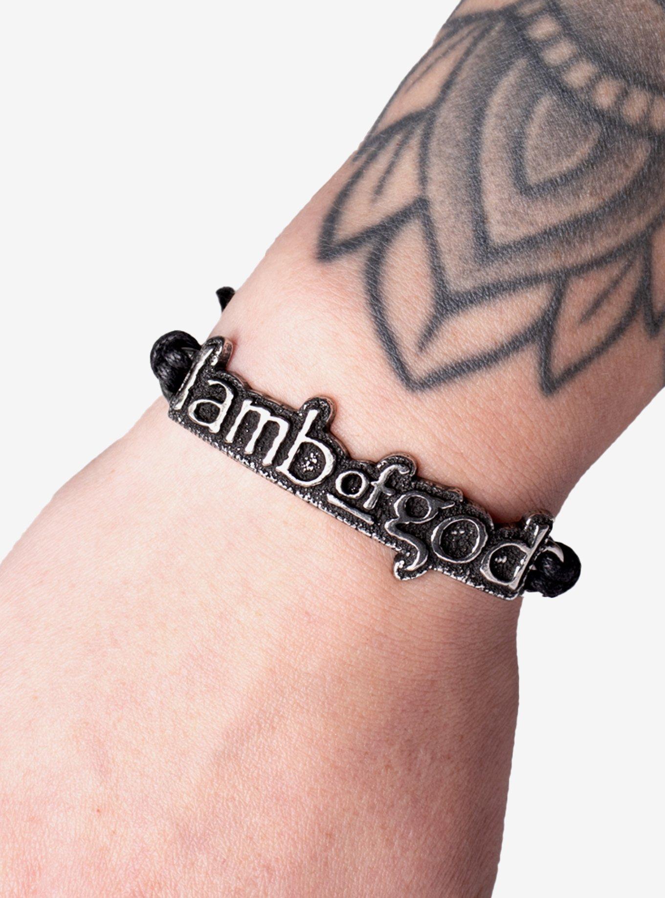 Alchemy of England Lamb of God Logo Waxed Cord Wriststrap Bracelet, , hi-res