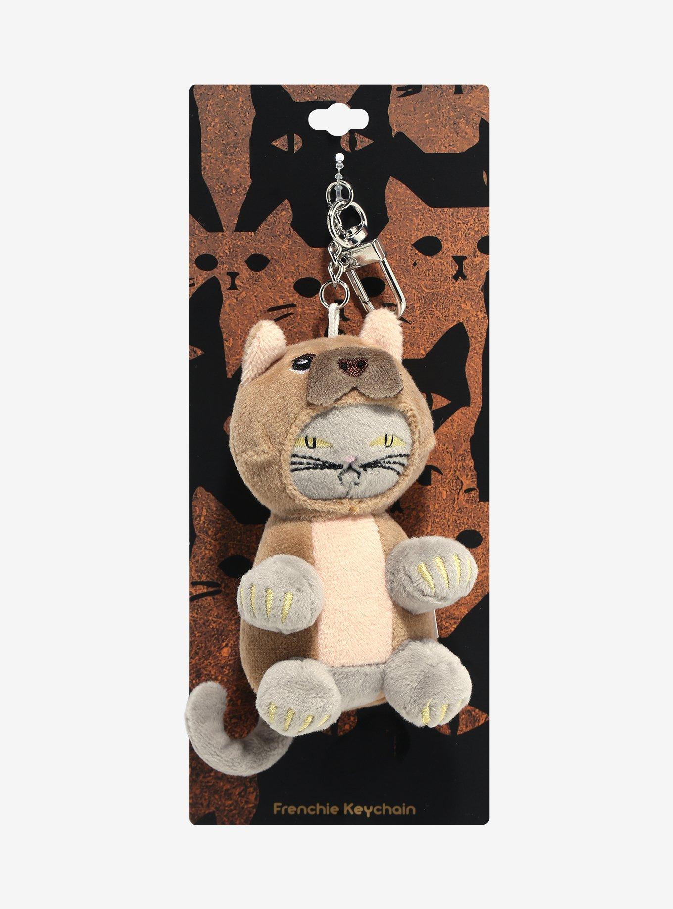 Cat French Bulldog Costume Plush Key Chain, , alternate