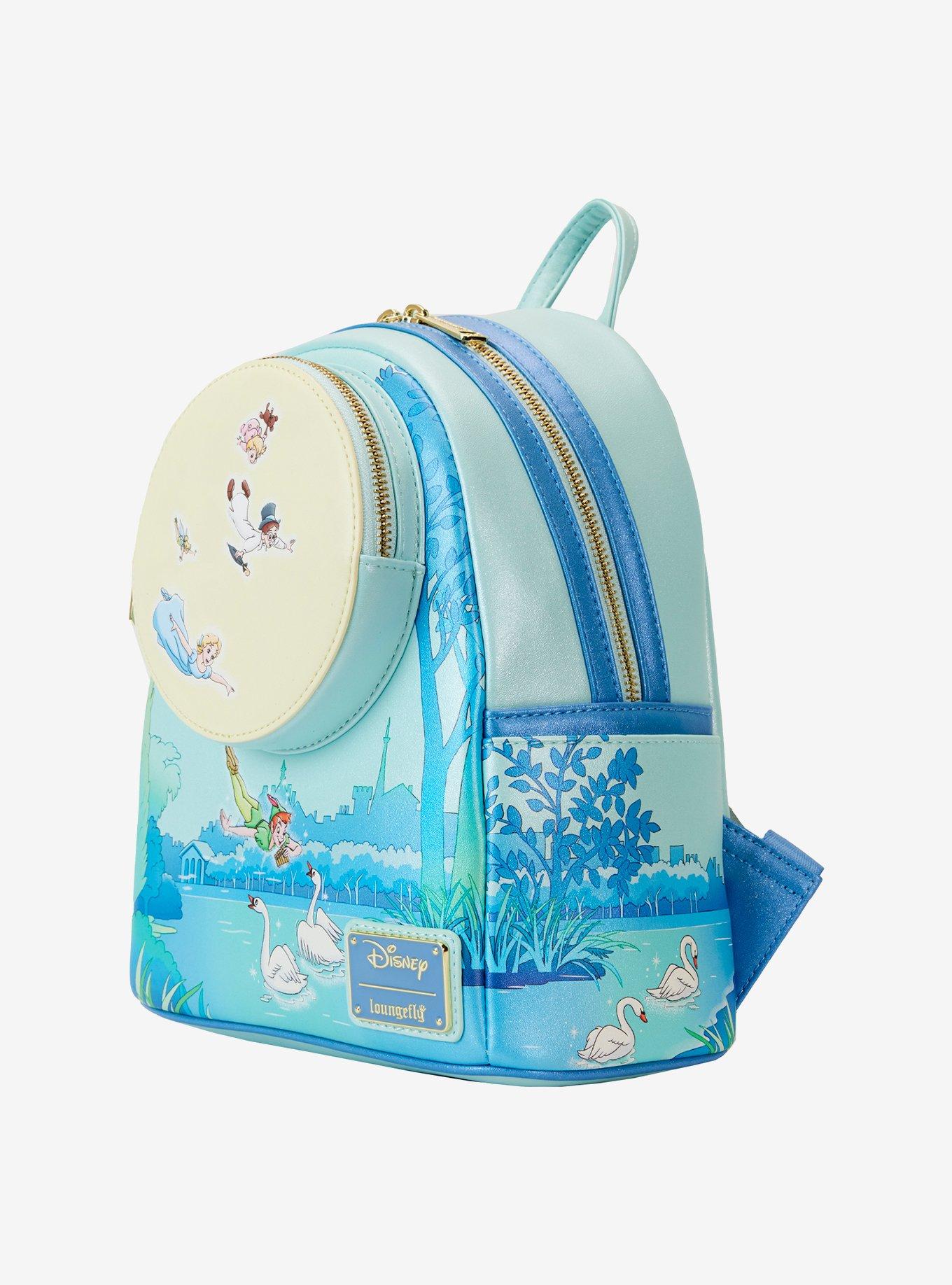 Loungefly Disney Peter Pan Flying Full Moon Glow-in-the-Dark Glitter Mini Backpack, , hi-res