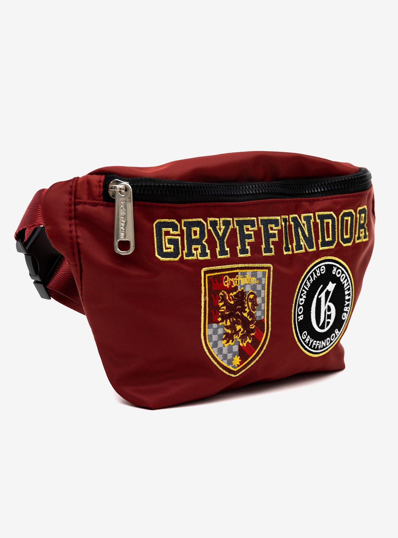 Harry Potter Gryffindor Patches Embroidered Burgundy Canvas Fanny Pack, , alternate