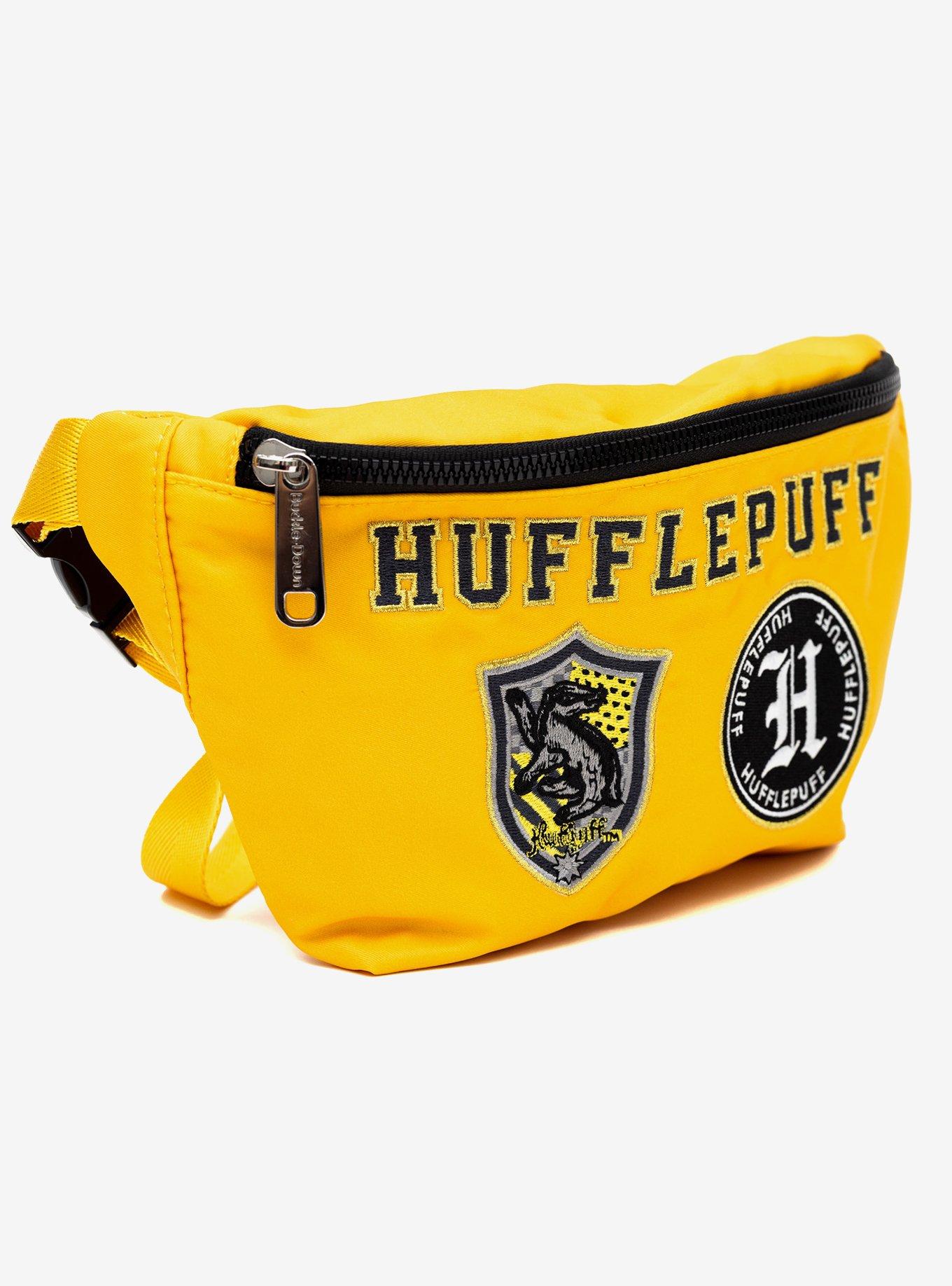 Harry Potter Hufflepuff Patches Embroidered Yellow Canvas Fanny Pack, , alternate