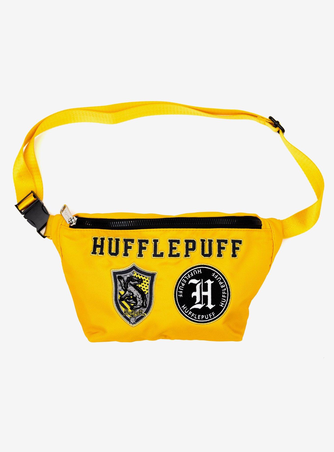 Harry Potter Hufflepuff Patches Embroidered Yellow Canvas Fanny Pack, , alternate