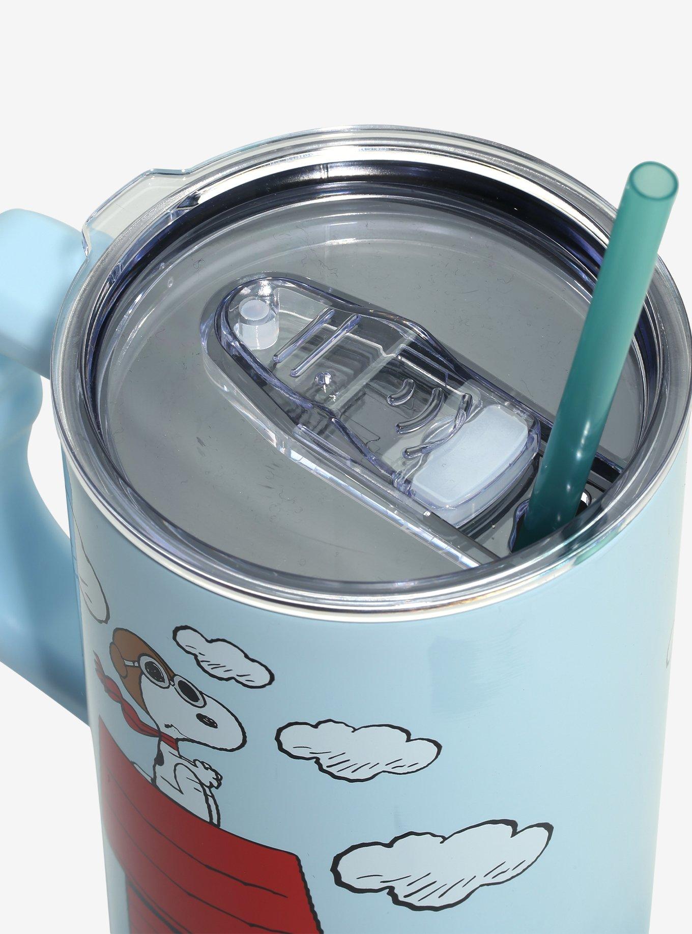 Peanuts Snoopy Red Baron Straw Tumbler with Handle — BoxLunch Exclusive, , alternate