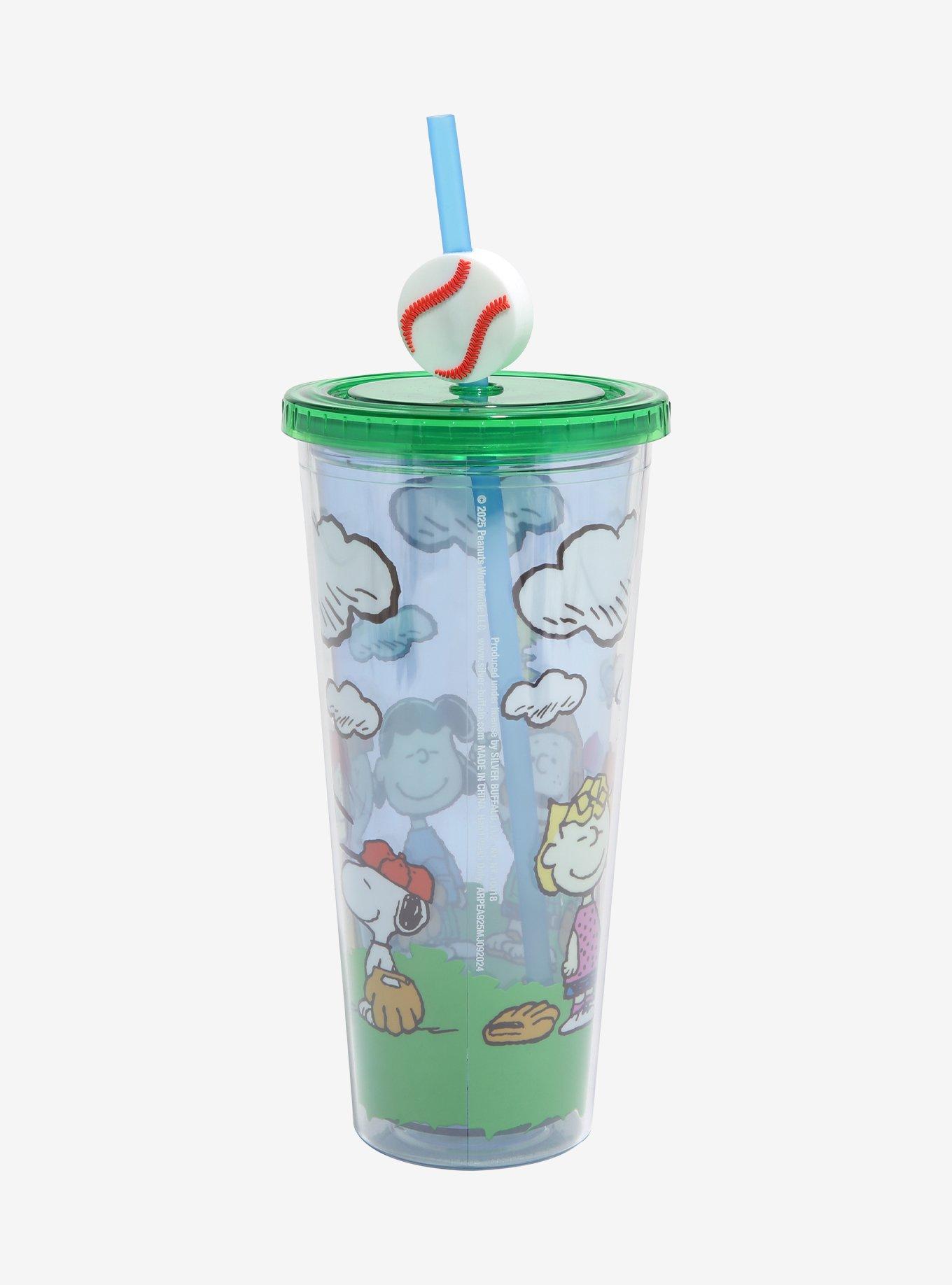 Peanuts Baseball Scene Carnival Cup with Straw Charm, , alternate