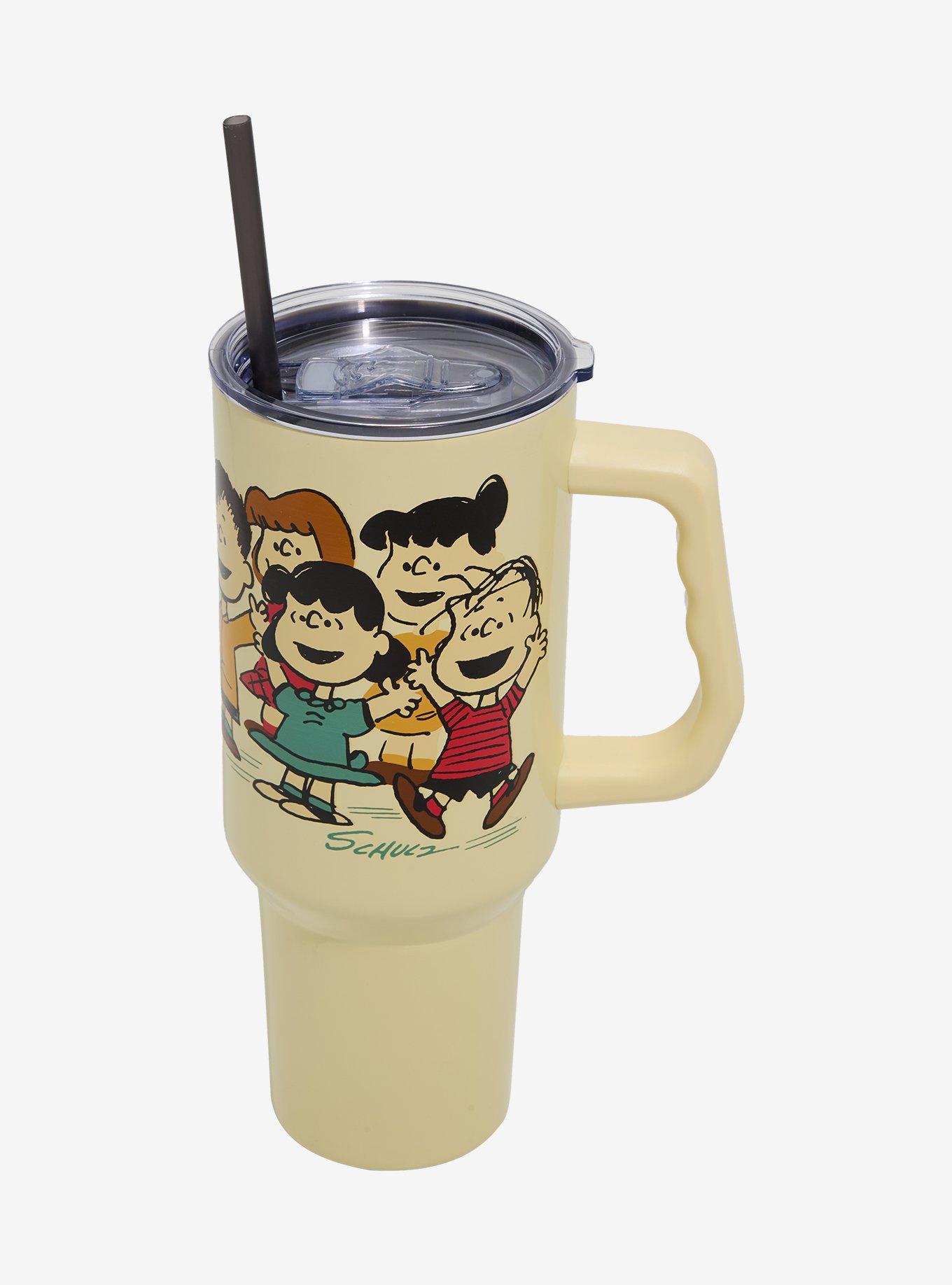 Peanuts Gang Classic Sketch Straw Tumbler with Handle - BoxLunch Exclusive, , hi-res