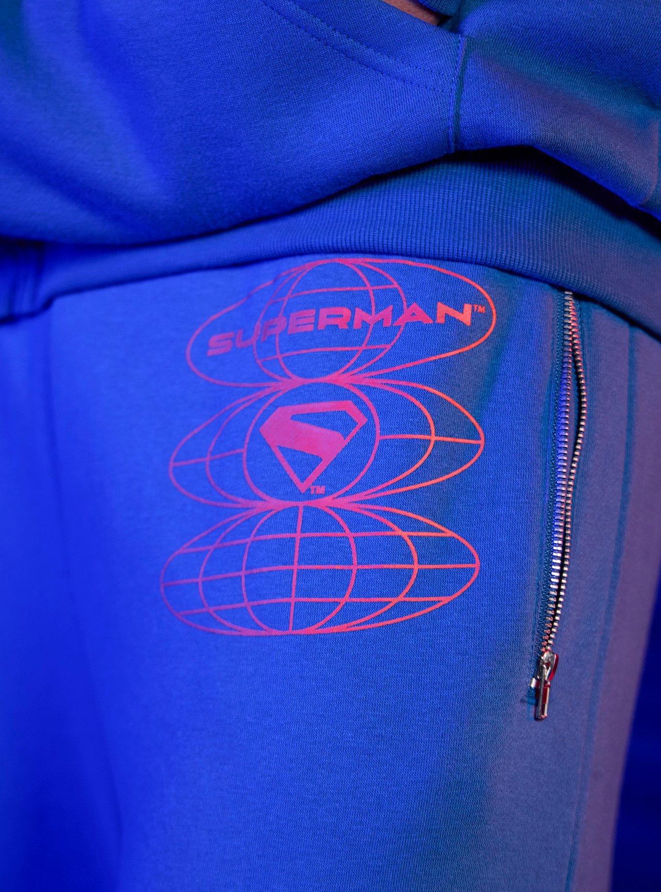 DC Comics Superman Logo Cargo Jogger Sweatpants, BLUE, alternate