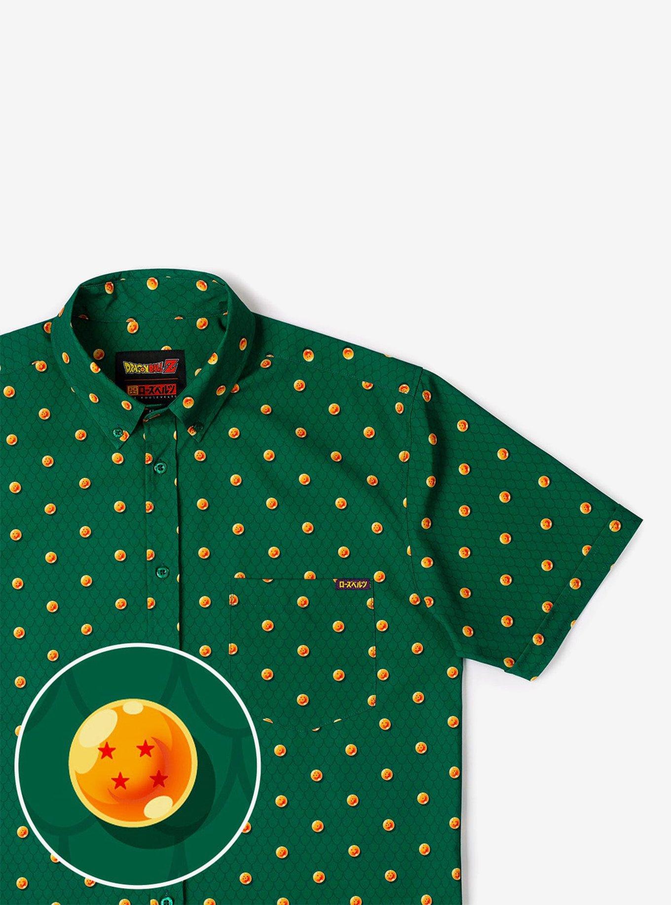 RSVLTS x Dragon Ball Z "Dragon Balls" Button-Up Shirt, GREEN, alternate