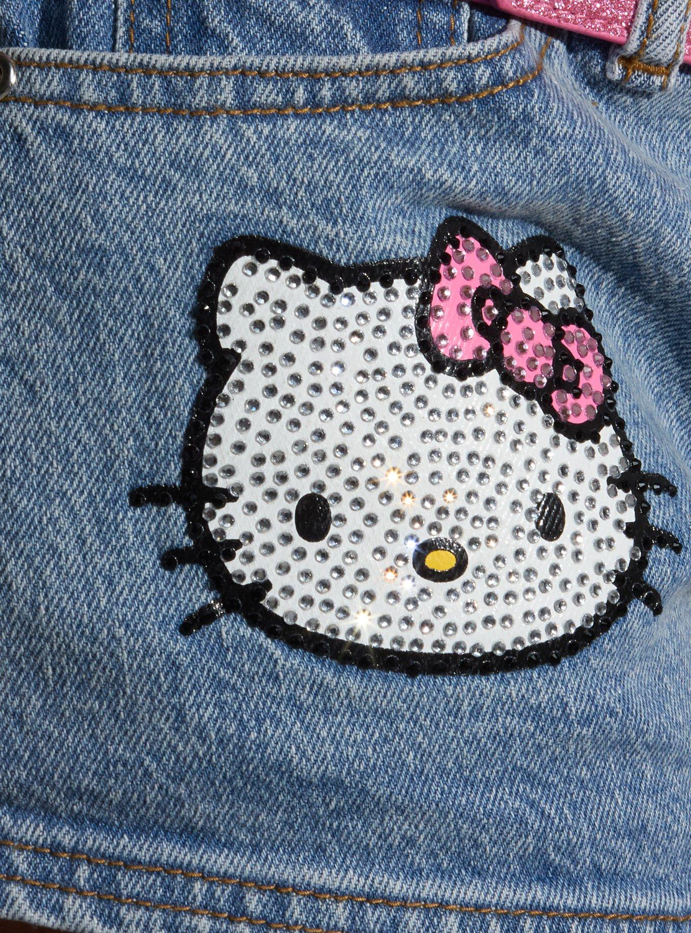 Hello Kitty Rhinestone Micro Shorts With Glitter Belt, MULTI, alternate