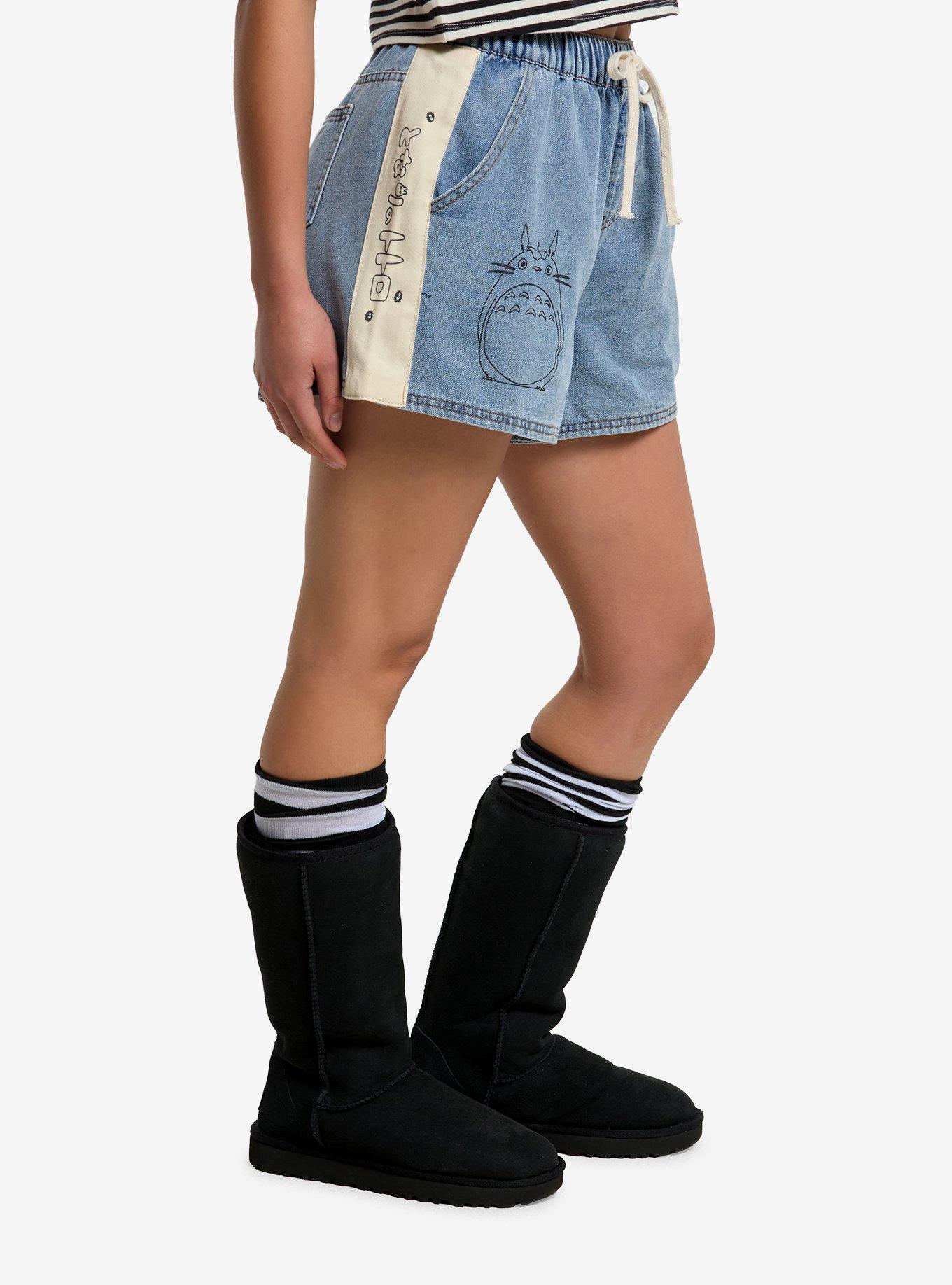 Her Universe Studio Ghibli® My Neighbor Totoro Drawcord Denim Shorts, MULTI, alternate