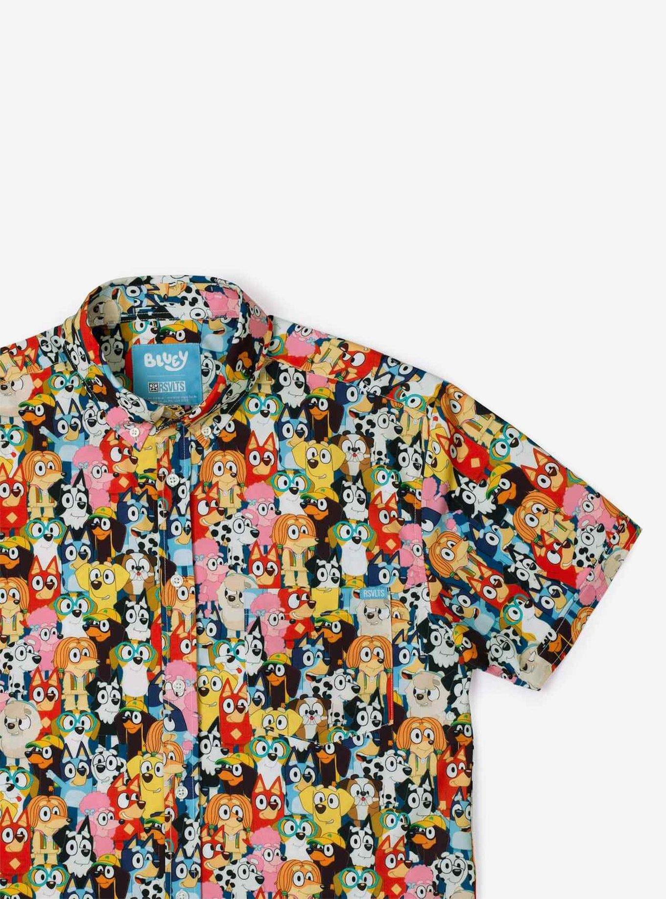 RSVLTS x Bluey "Primary Pals" Button-Up Shirt, , hi-res