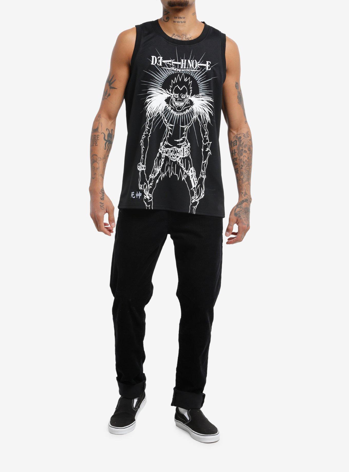 Death Note Ryuk Basketball Jersey Tank Top, BLACK, alternate