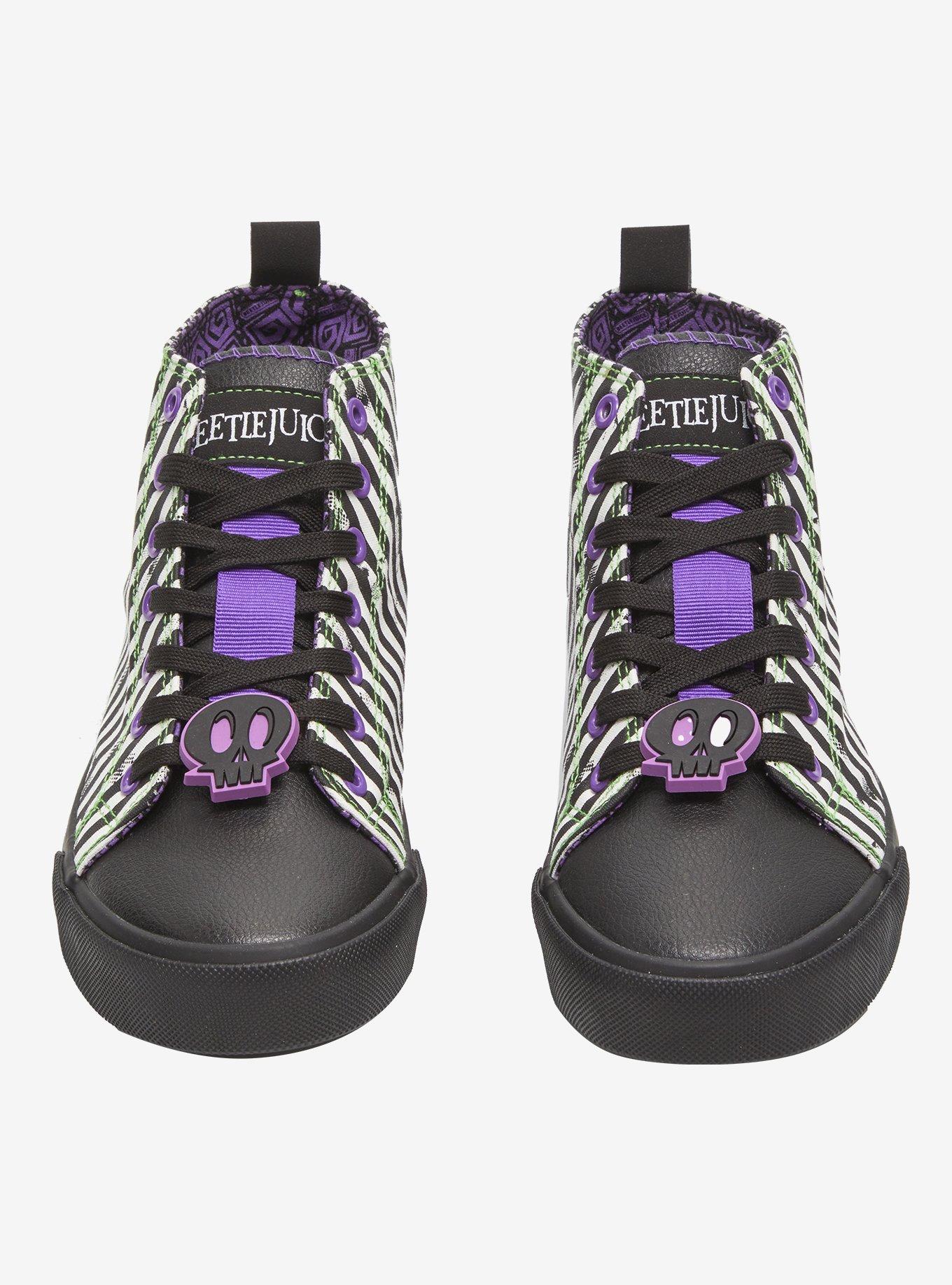 Beetlejuice Stripe Hi-Top Sneakers, , hi-res