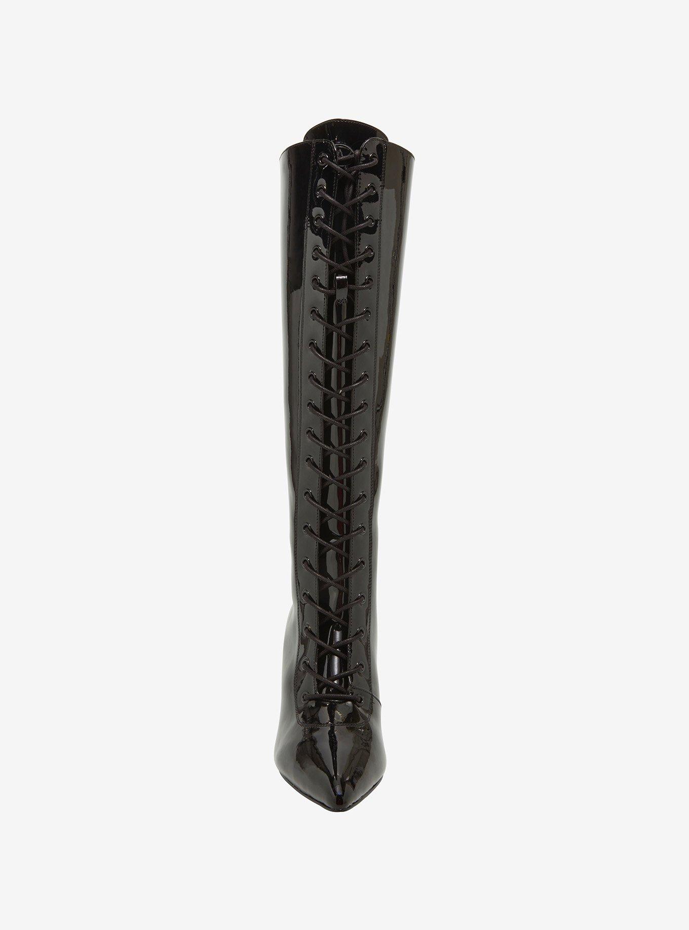 Strange Cvlt Victoria Black Patent Knee-High Boots, MULTI, alternate