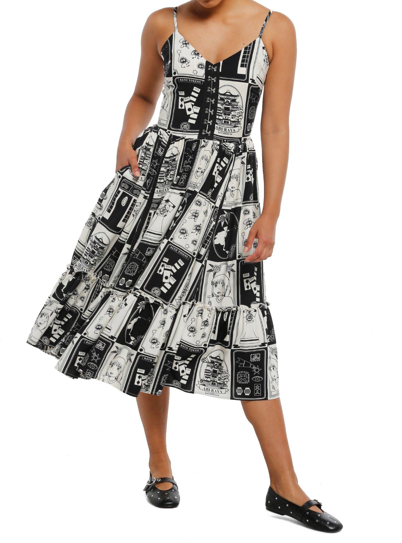 Her Universe Studio Ghibli® Spirited Away Black & White Midi Dress, , hi-res