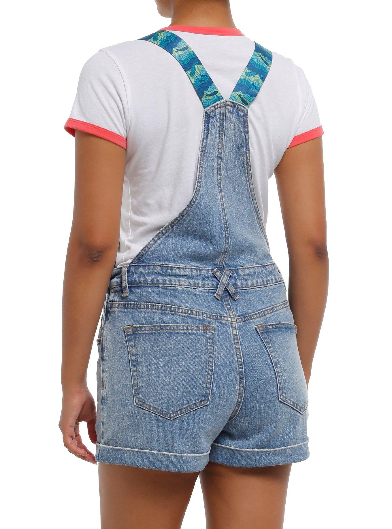 Her Universe Studio Ghibli® Ponyo Embroidered Denim Shortalls, MULTI, alternate