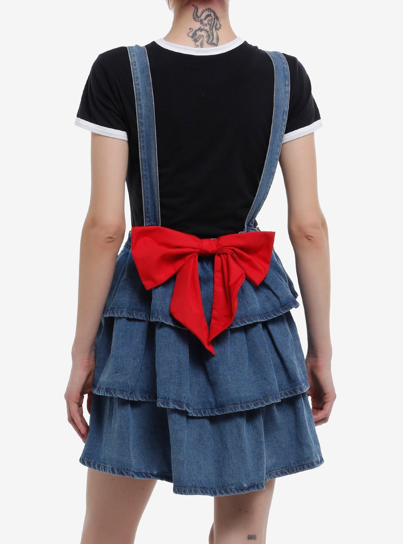 Studio Ghibli® Kiki's Delivery Service Jiji Bow Denim Skirtall, , hi-res