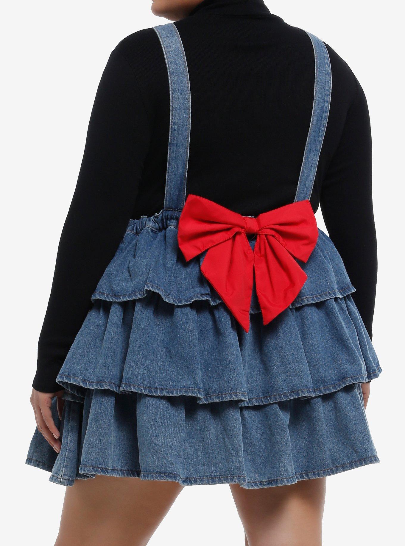 Studio Ghibli® Kiki's Delivery Service Jiji Bow Denim Skirtall Plus Size, , hi-res
