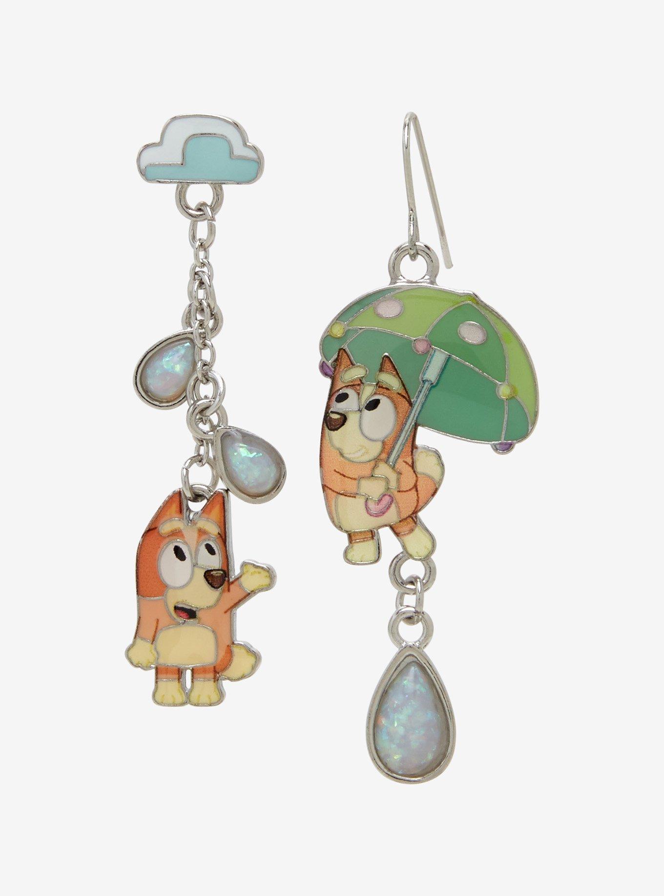 Bluey Bingo Raindrop Mix and Match Earrings - BoxLunch Exclusive, , hi-res