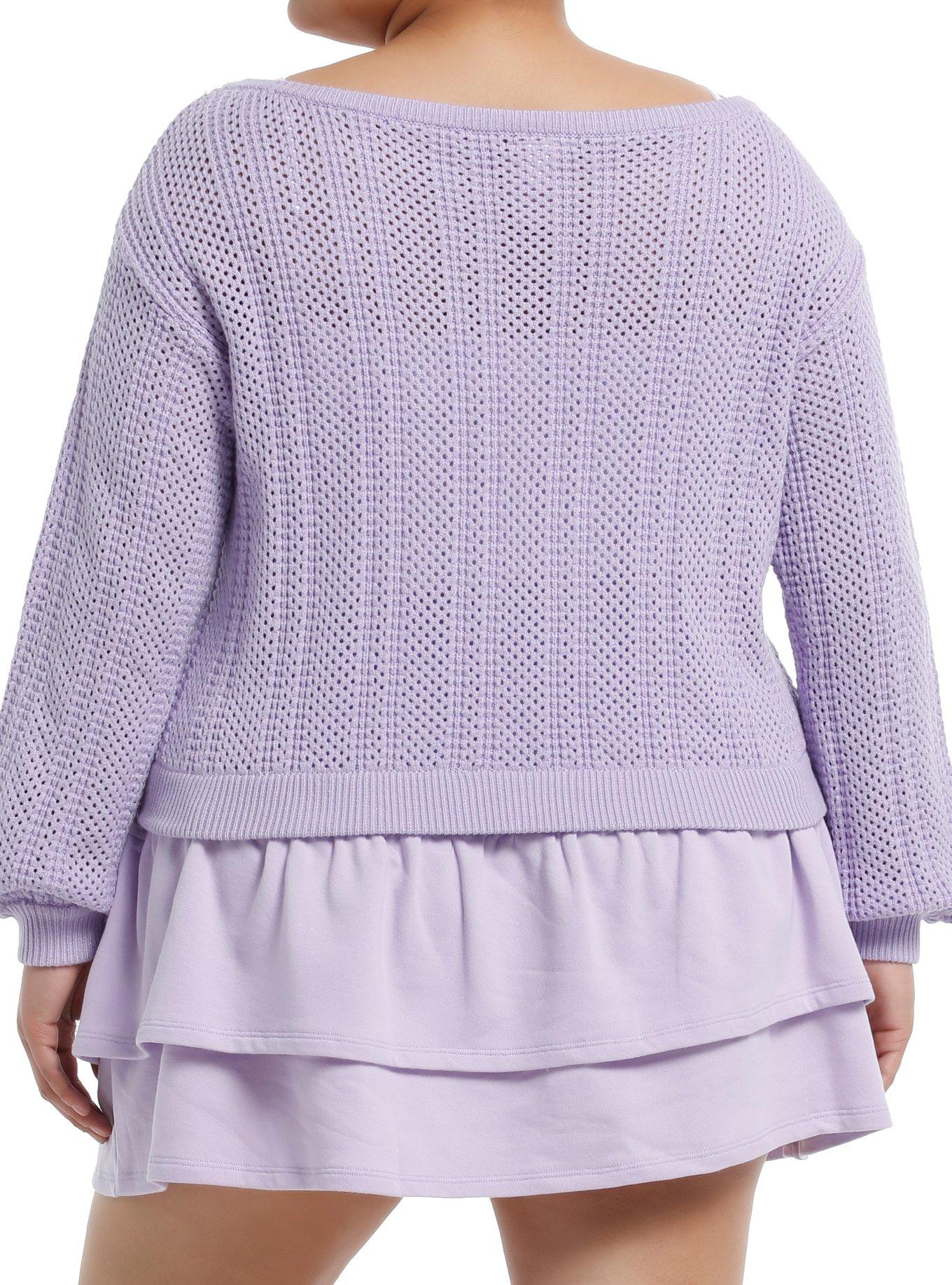 Her Universe Tangled Suns & Pascal Girls Knit Sweater Plus Size, MULTI, alternate