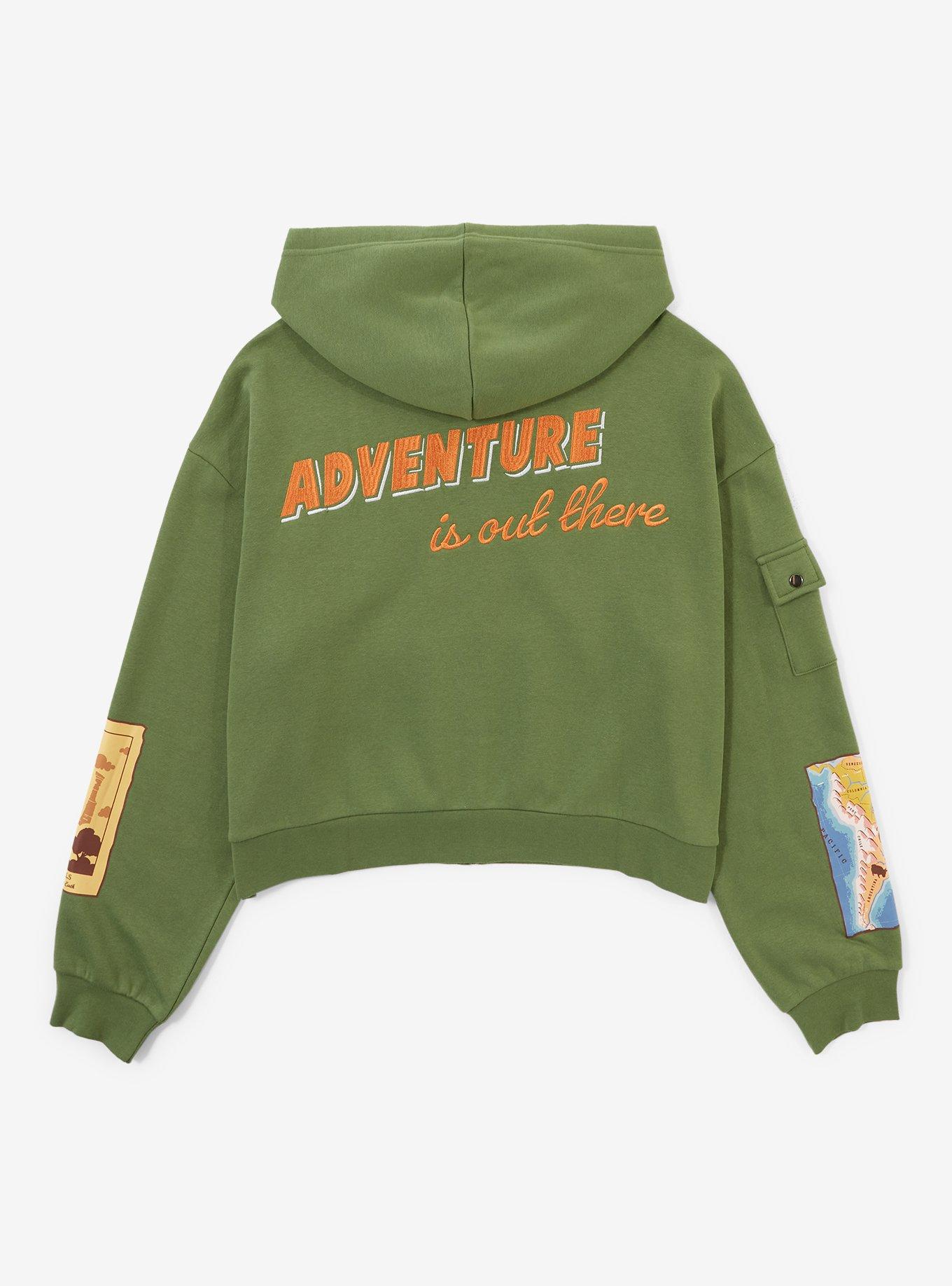 Her Universe Disney Pixar Up Wilderness Explorer Patch Girls Crop Hoodie Plus Size, , hi-res