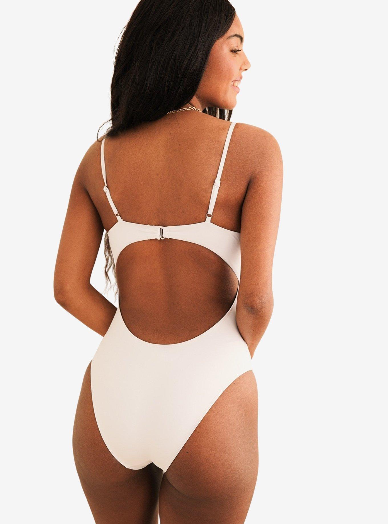 Dippin' Daisy's Forever Cheeky Swim One Piece White, , hi-res