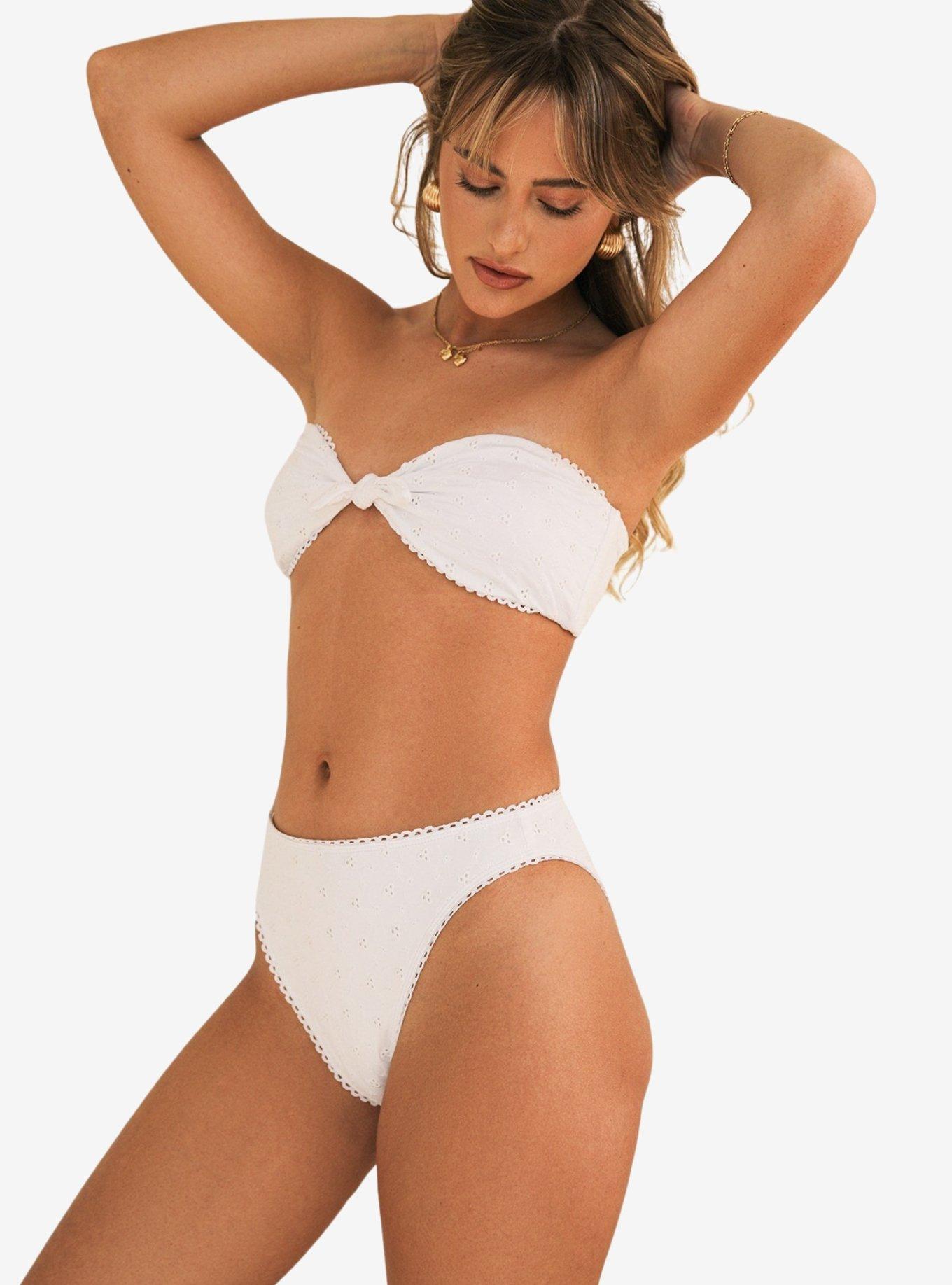 Dippin' Daisy's Piper Cheeky Swim Bottom White, , hi-res