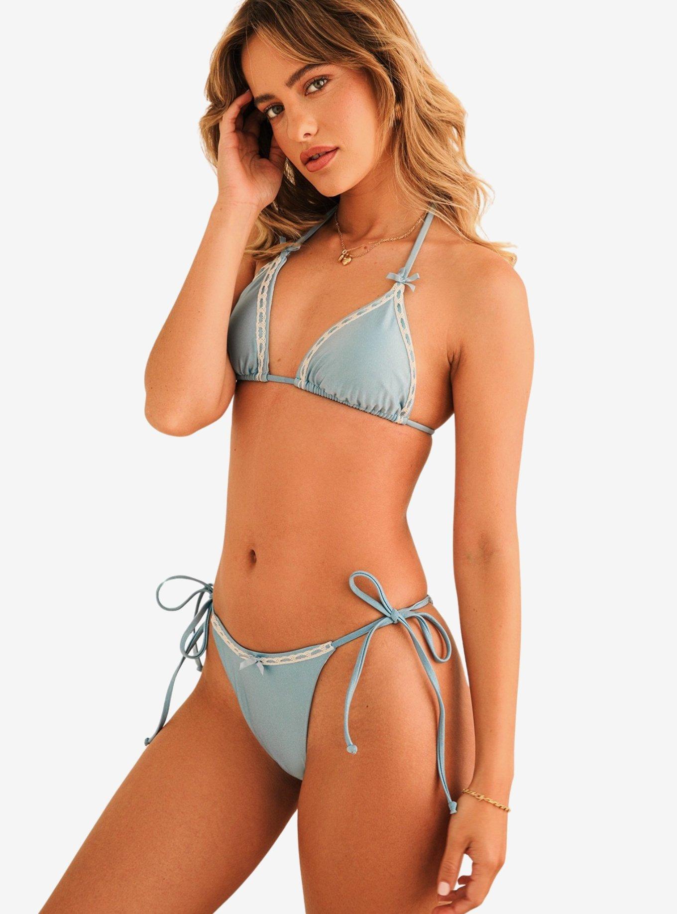 Dippin' Daisy's Always Tie String Swim Bottom Baby Blue, BLUE, alternate