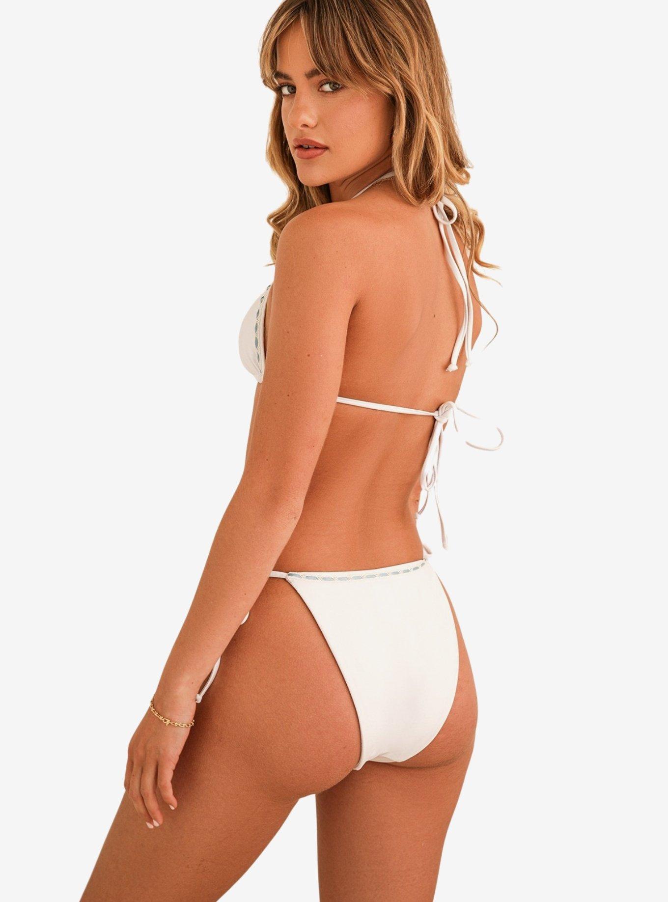Dippin' Daisy's Love Me Triangle Swim Top White, , hi-res