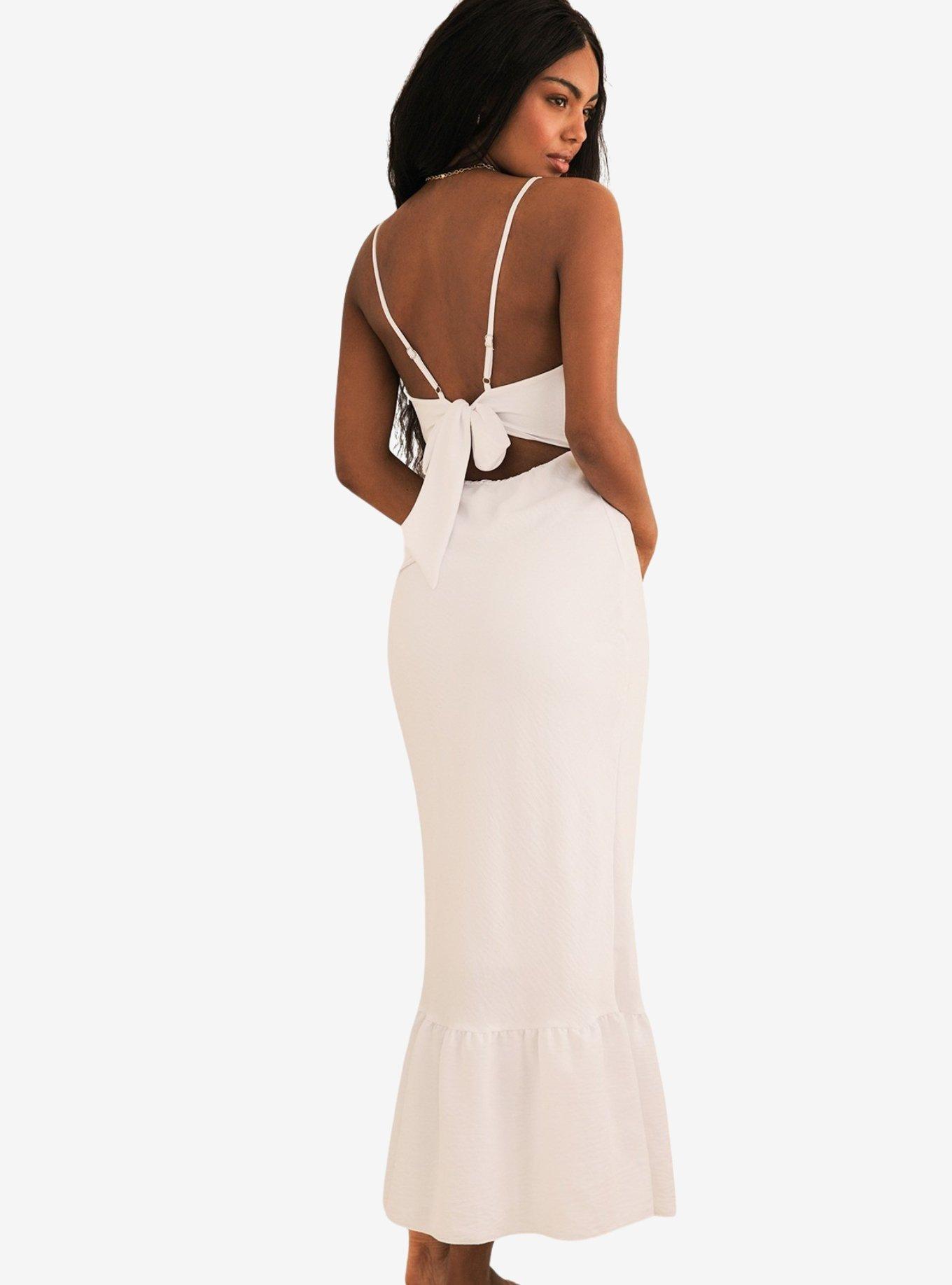 Dippin' Daisy's Higher Love Slit Maxi Dress White, BRIGHT WHITE, alternate