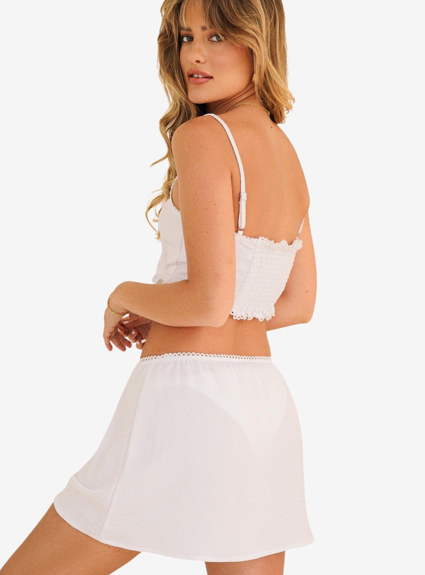 Dippin' Daisy's Best Wishes Mini Length Skirt White, BRIGHT WHITE, alternate