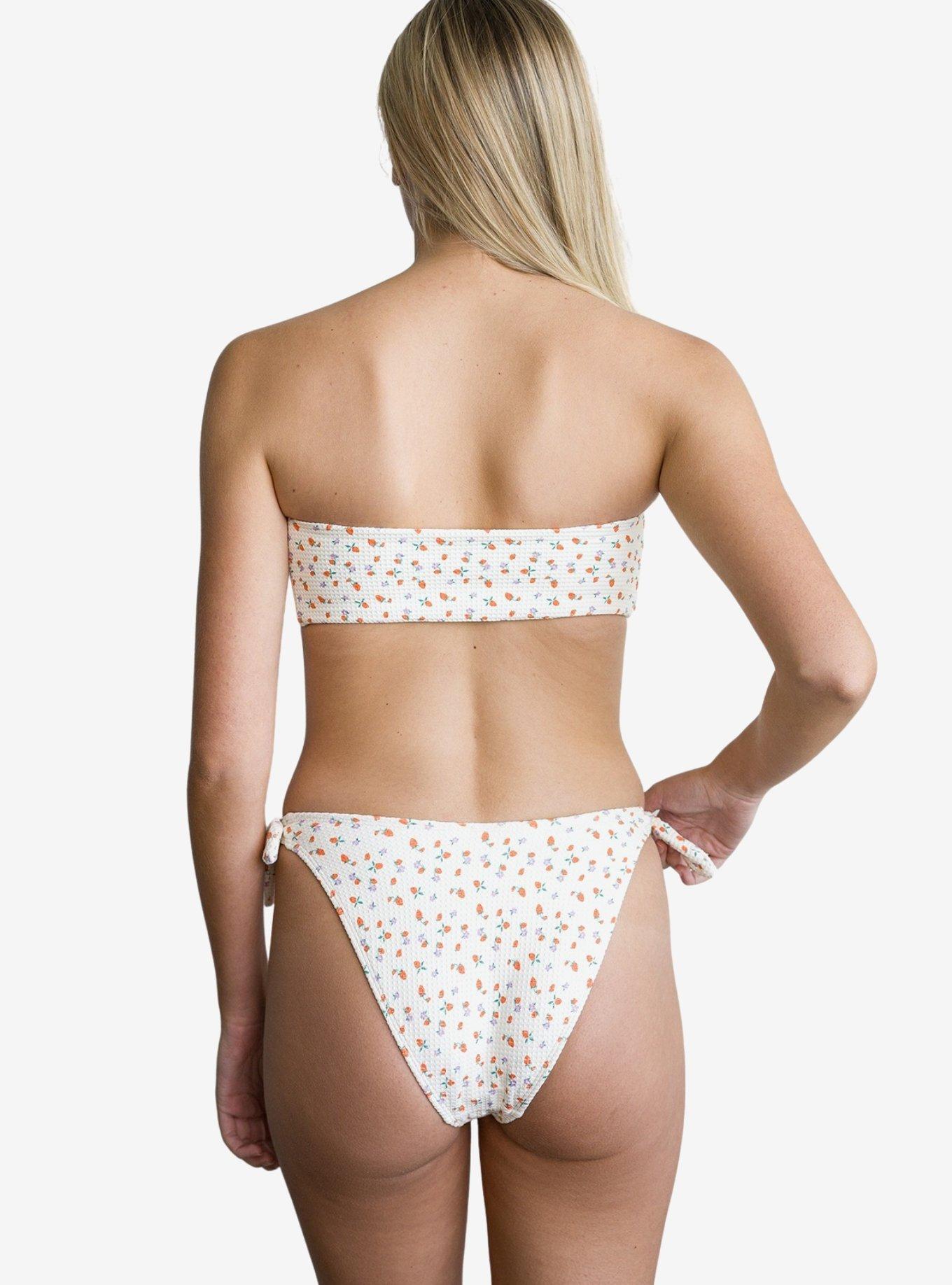 Dippin' Daisy's Bunny Knotted Bandeau Swim Top Shortcake, BRIGHT WHITE, alternate