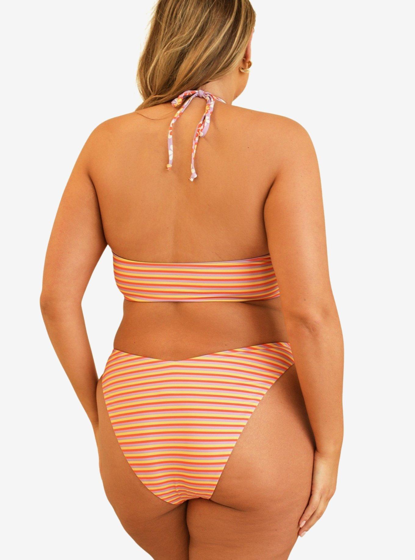 Dippin' Daisy's Amalfi Bandeau Swim Top Strawberry Lemonade Razzle, RED, alternate