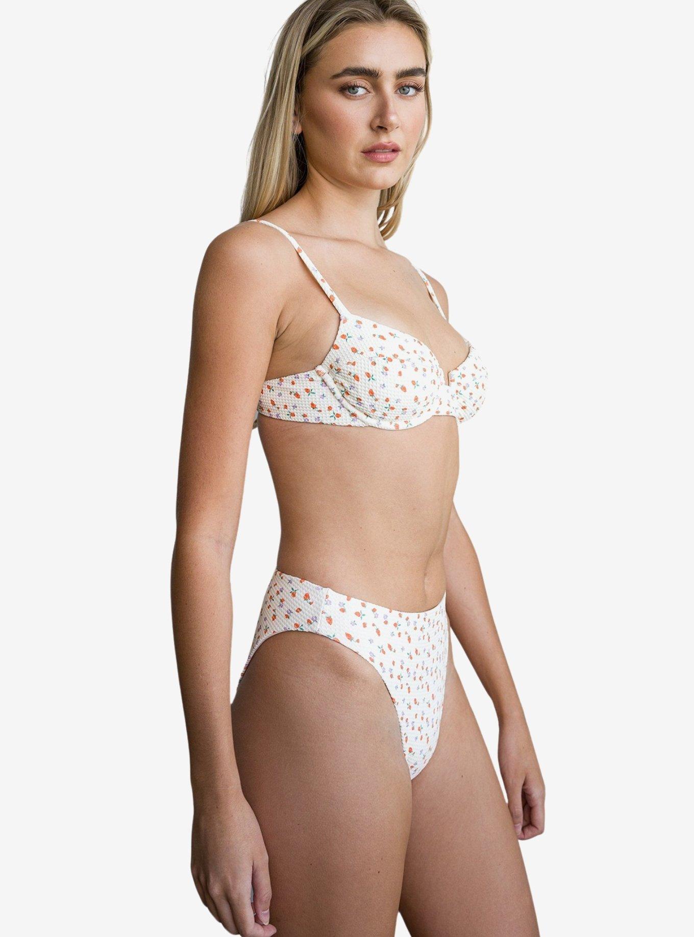 Dippin' Daisy's Seashore High Waist Cheeky Swim Bottom Shortcake, BRIGHT WHITE, alternate