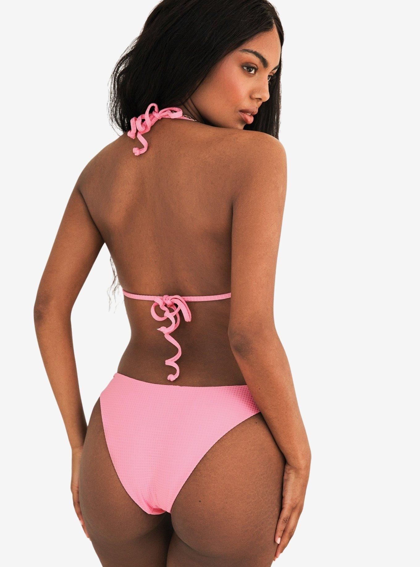 Dippin' Daisy's Nocturnal Cheeky Swim Bottom Bubblegum Waffle, PINK, alternate