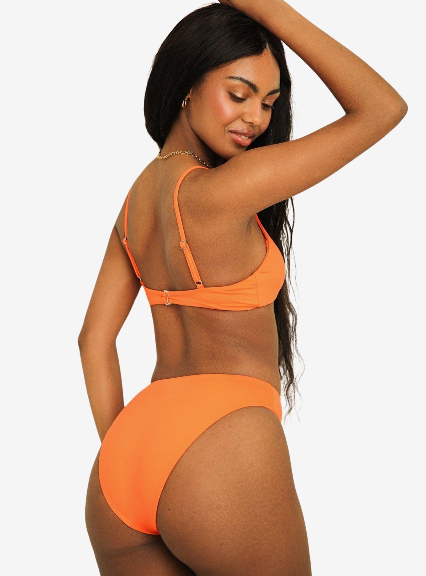 Dippin' Daisy's Zen Knotted Triangle Swim Top Blood Orange, ORANGE, alternate