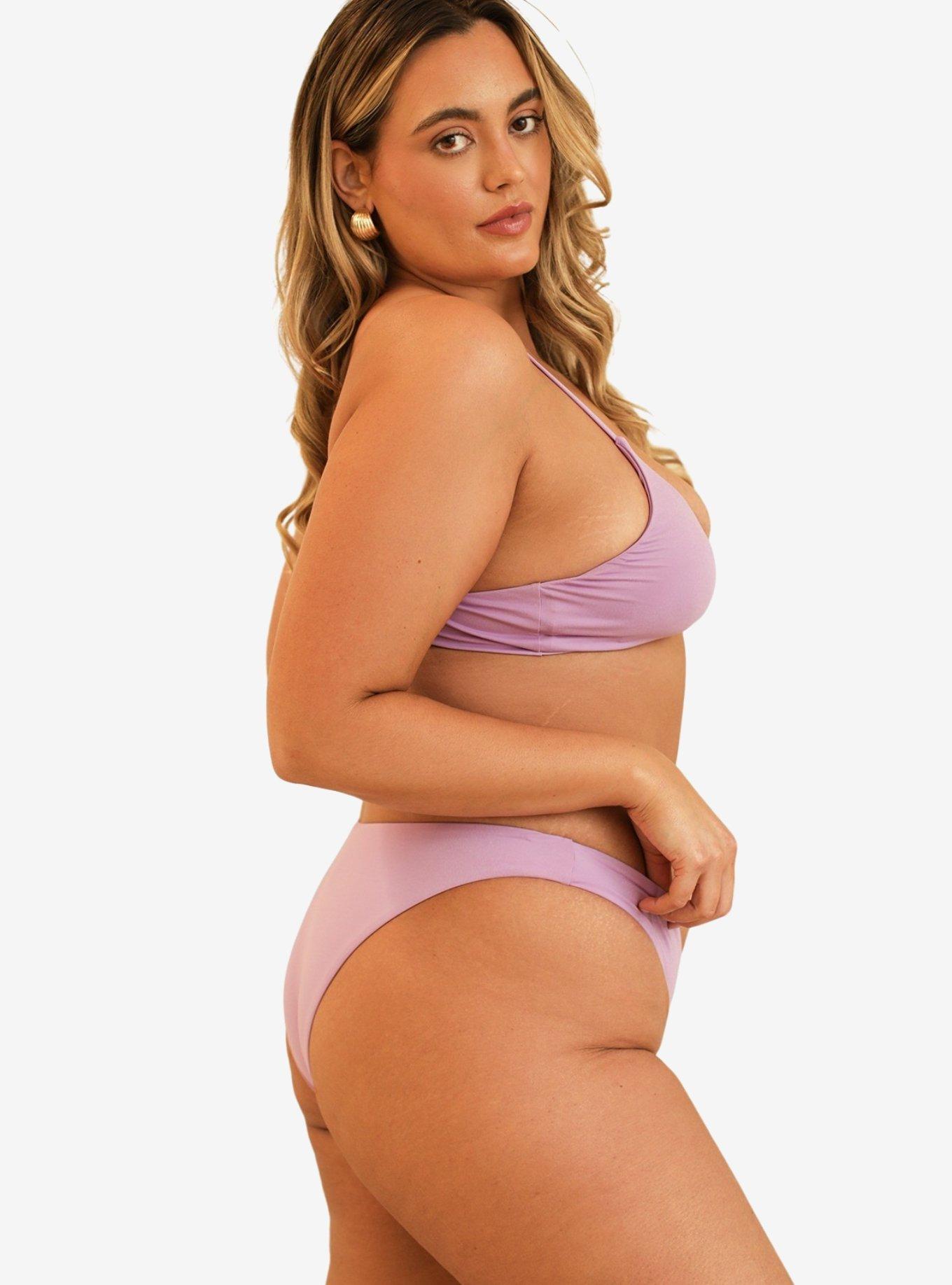 Dippin' Daisy's Zen Knotted Triangle Swim Top Lavender, PURPLE, alternate