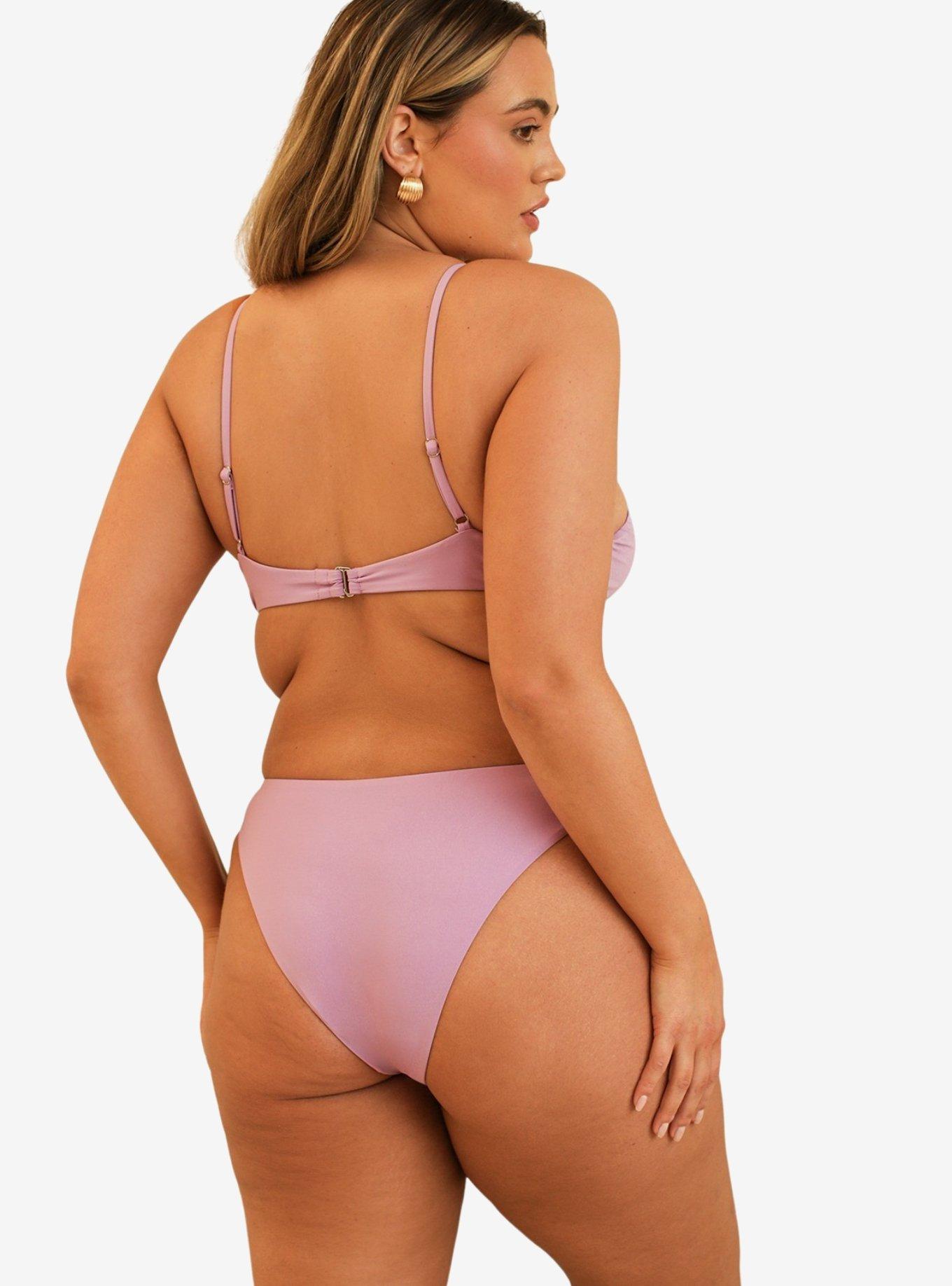 Dippin' Daisy's Zen Knotted Triangle Swim Top Lavender, PURPLE, alternate