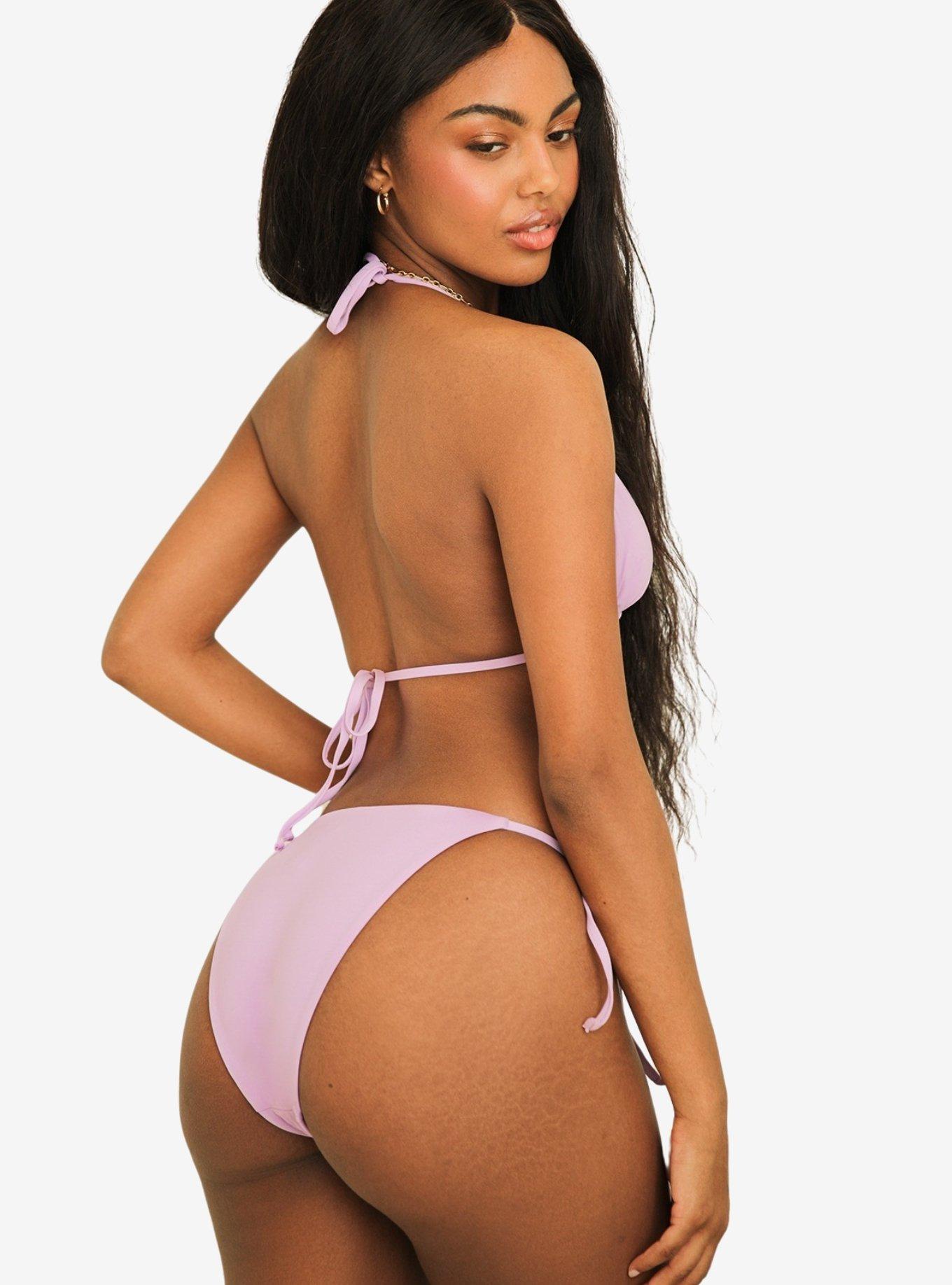 Dippin' Daisy's Palm Tie Back Triangle Swim Top Lavender, PURPLE, alternate