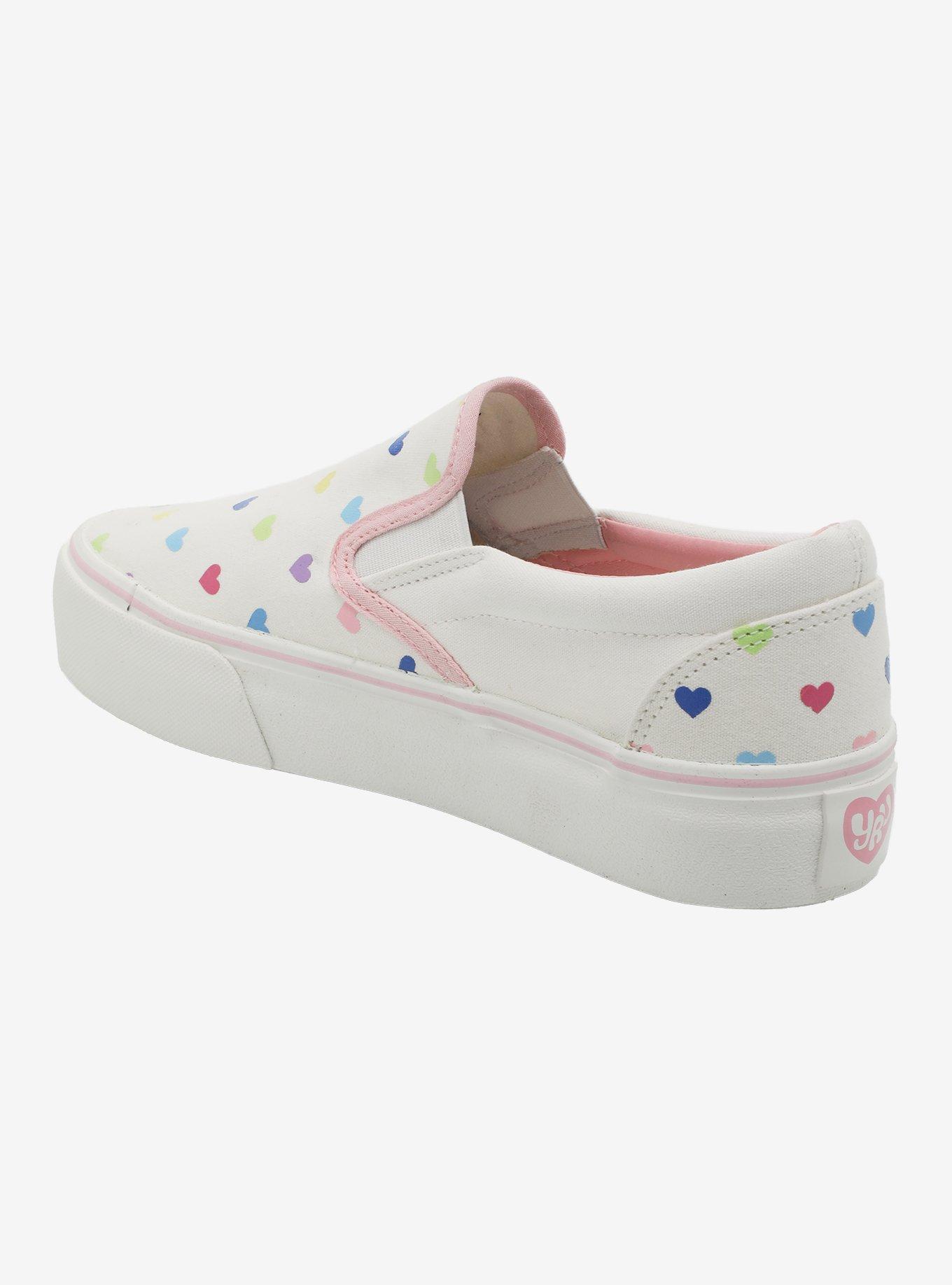 YRU Pastel Hearts Slip-On Sneakers, MULTI, alternate