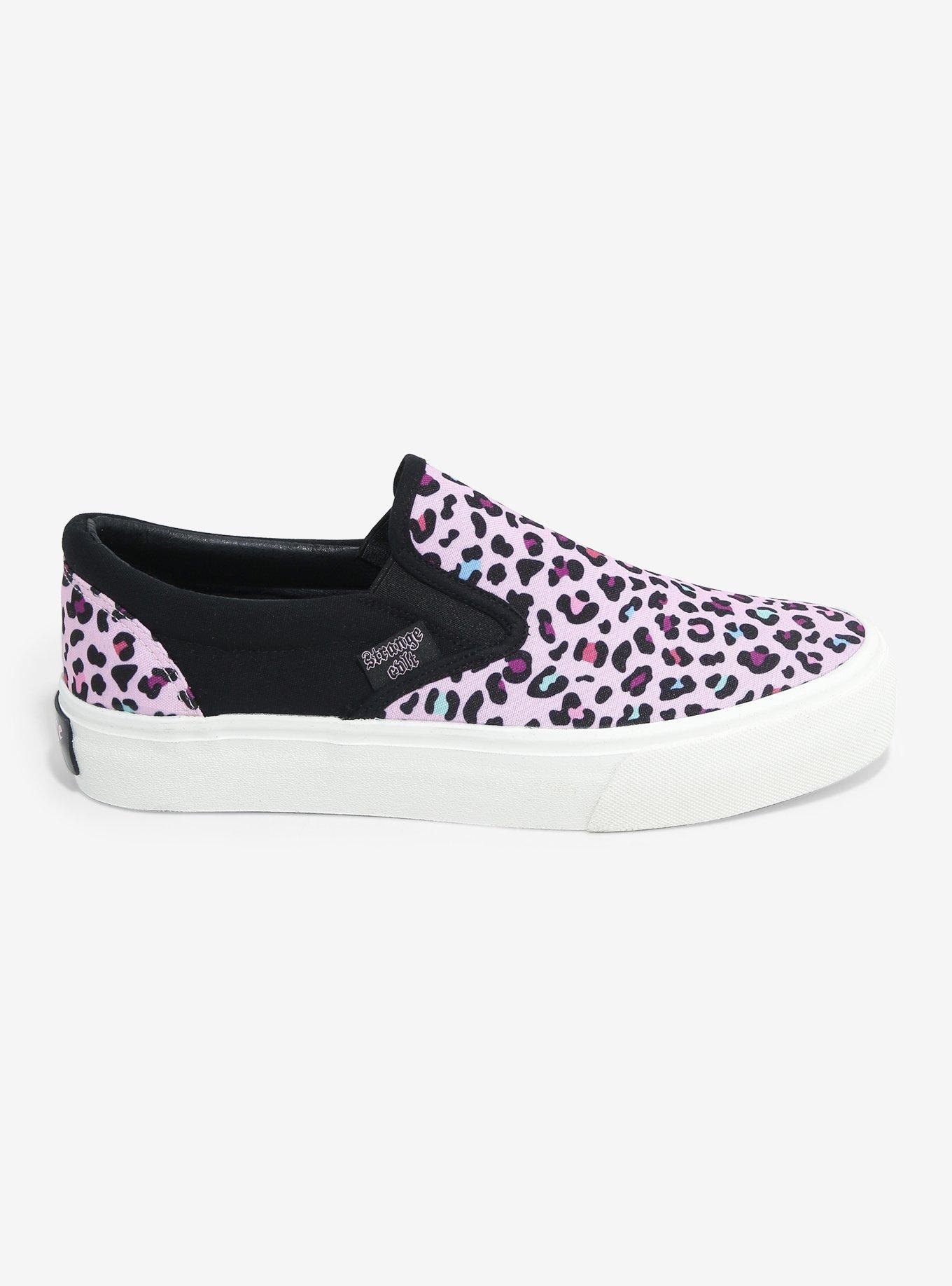 Strange Cvlt Pink Leopard Slip-On Sneakers, MULTI, alternate