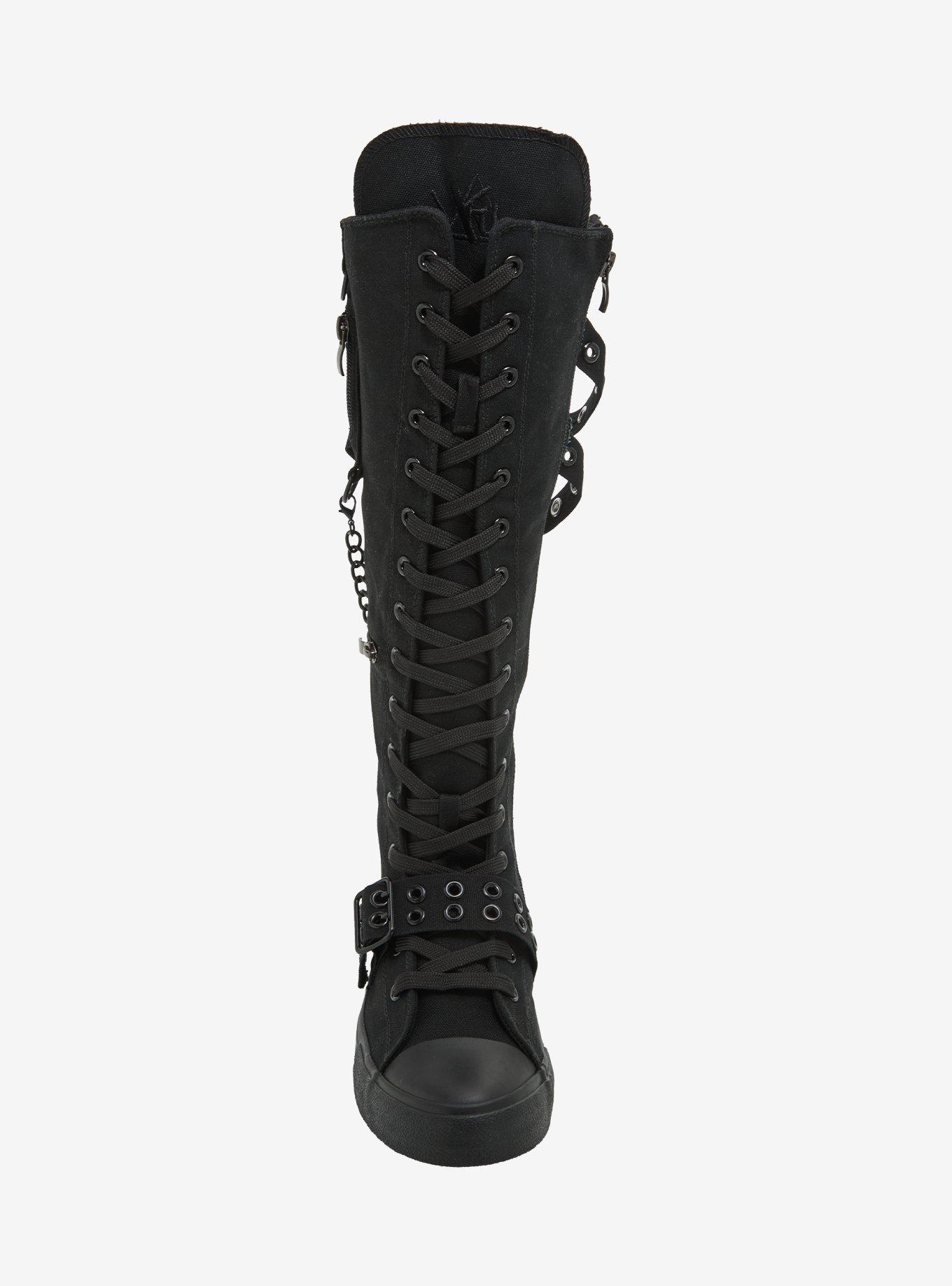 YRU Rawr Knee-High Lace-Up Sneakers, MULTI, alternate